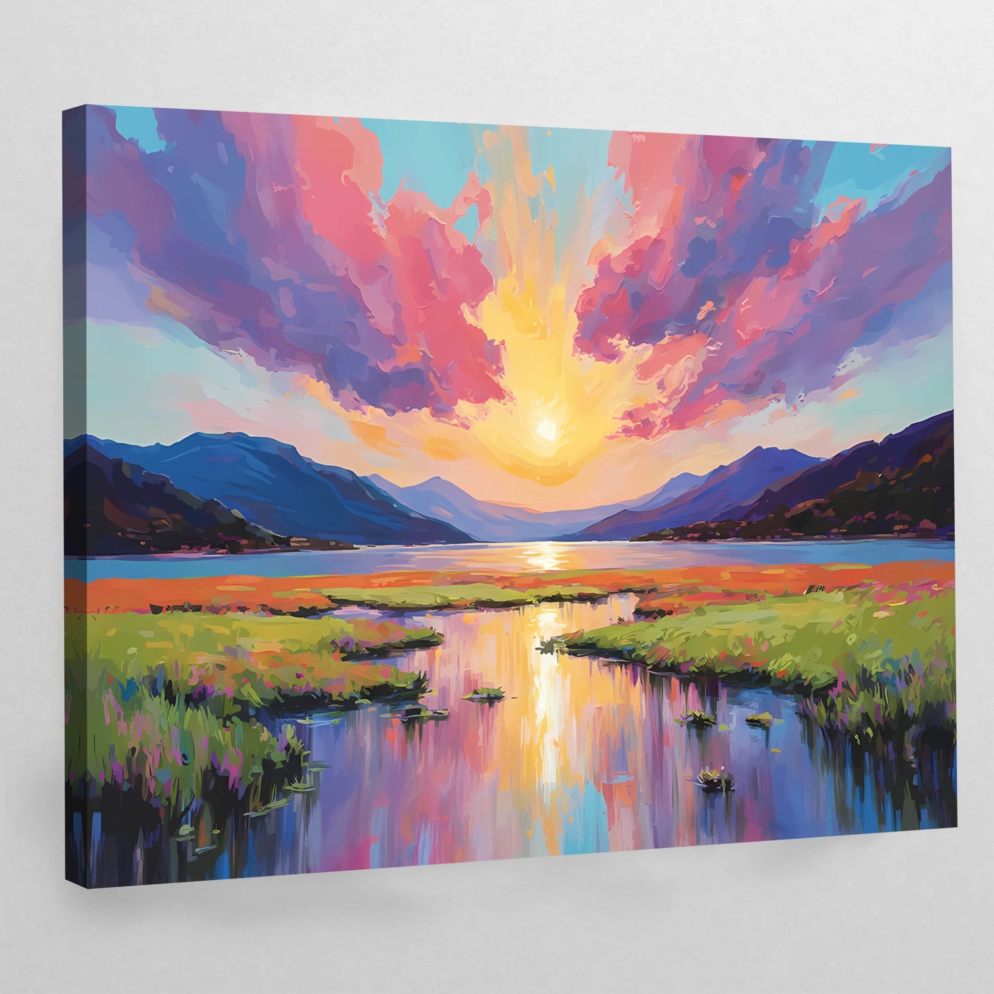 Colorful Landscape Abstract Wall Art - Luxury Art Canvas