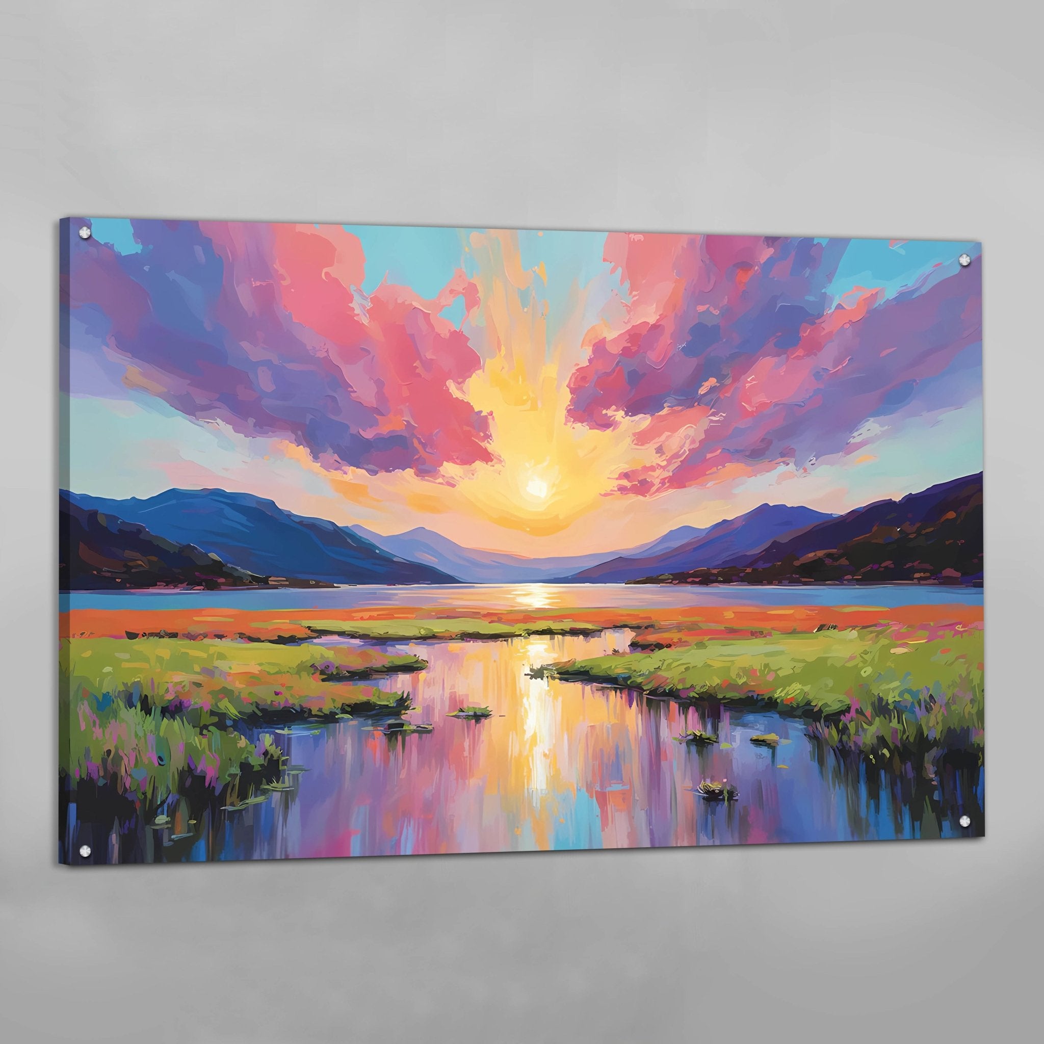 Colorful Landscape Abstract Wall Art - Luxury Art Canvas