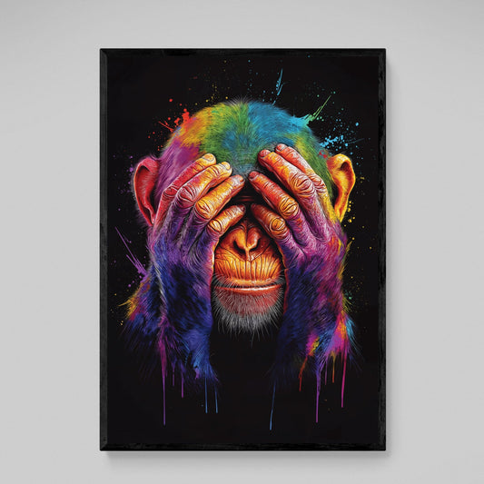 Colorful Pop Art Monkey Wall Art - Luxury Art Canvas