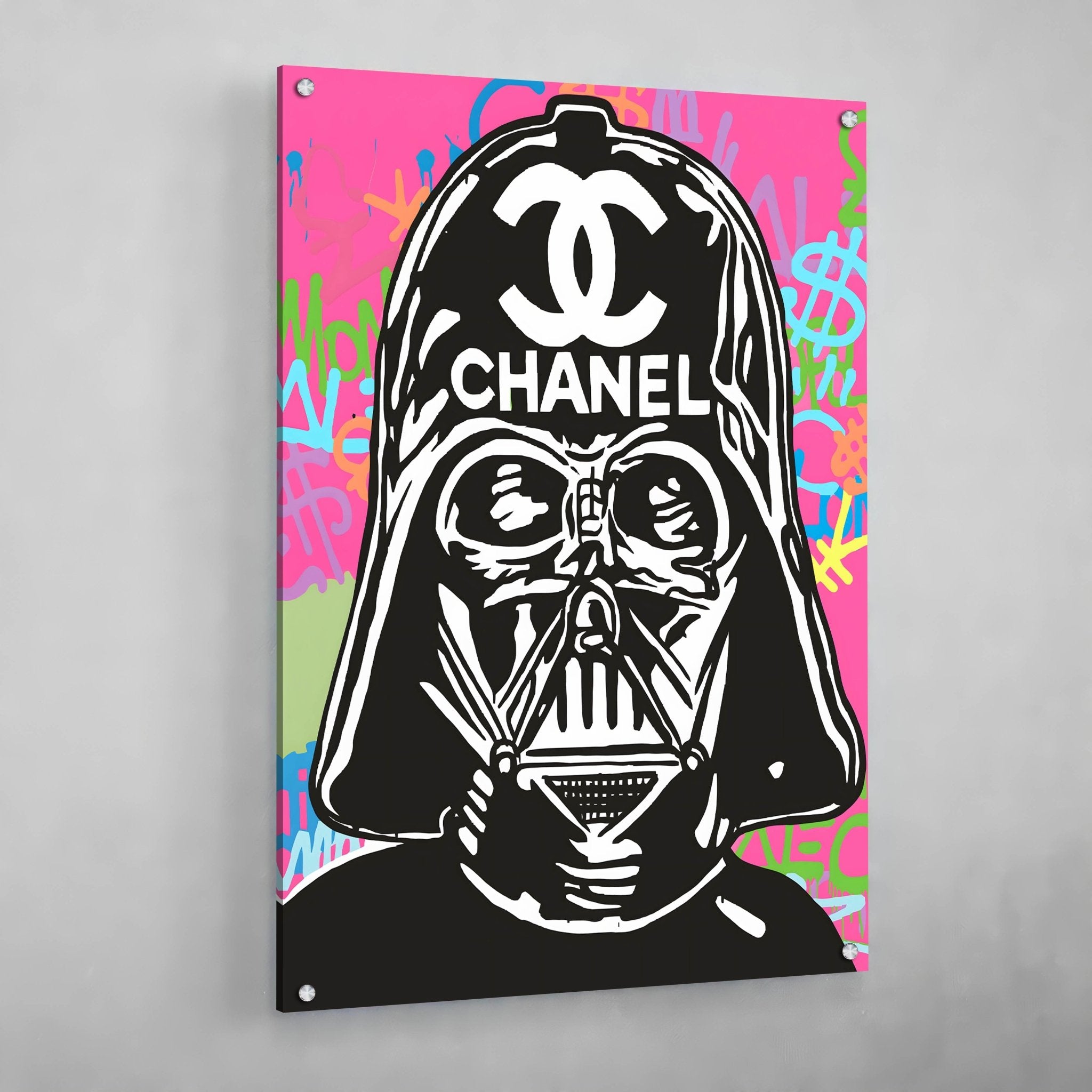 Comic Graffiti Chanel Wall Art - Luxury Art Canvas