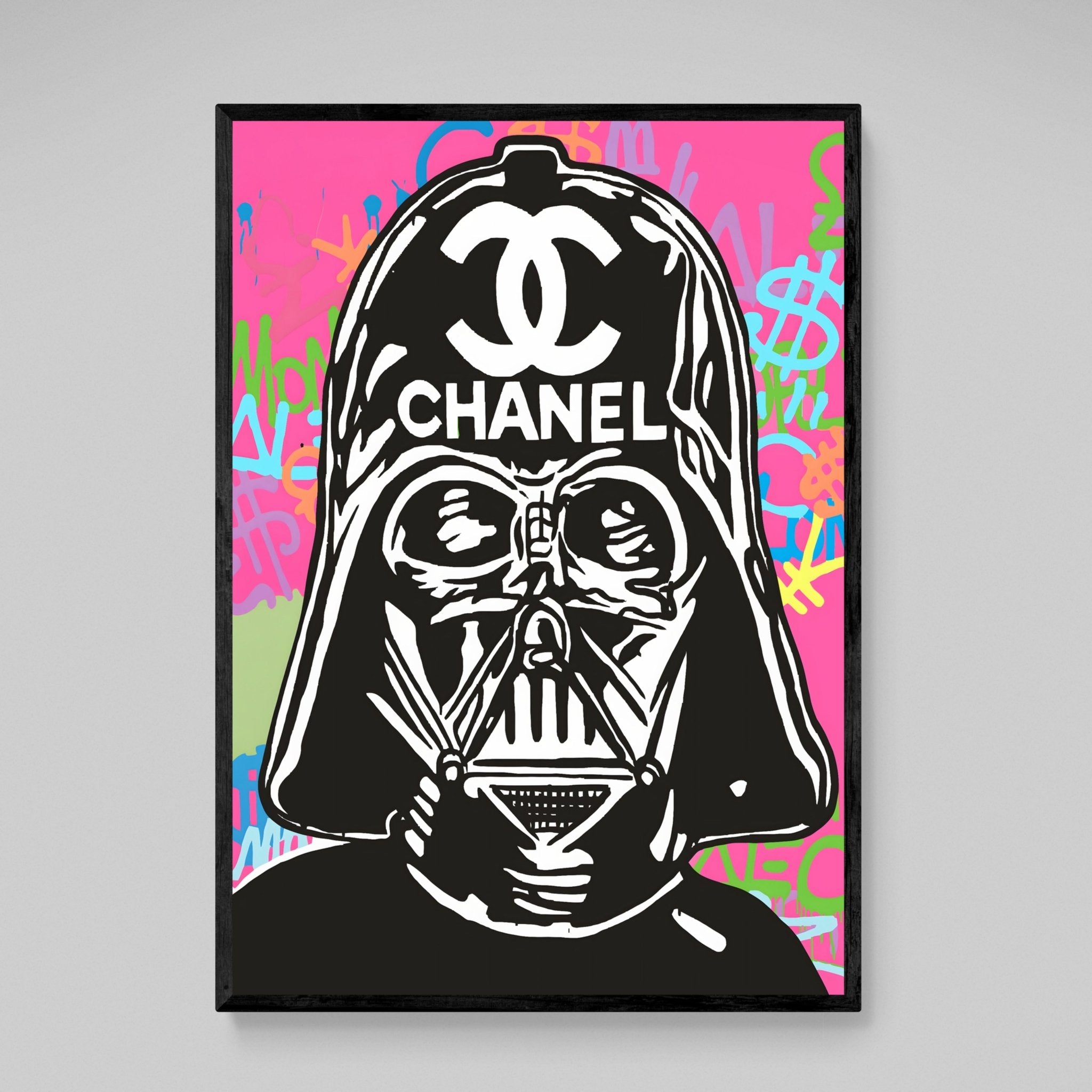 Comic Graffiti Chanel Wall Art - Luxury Art Canvas