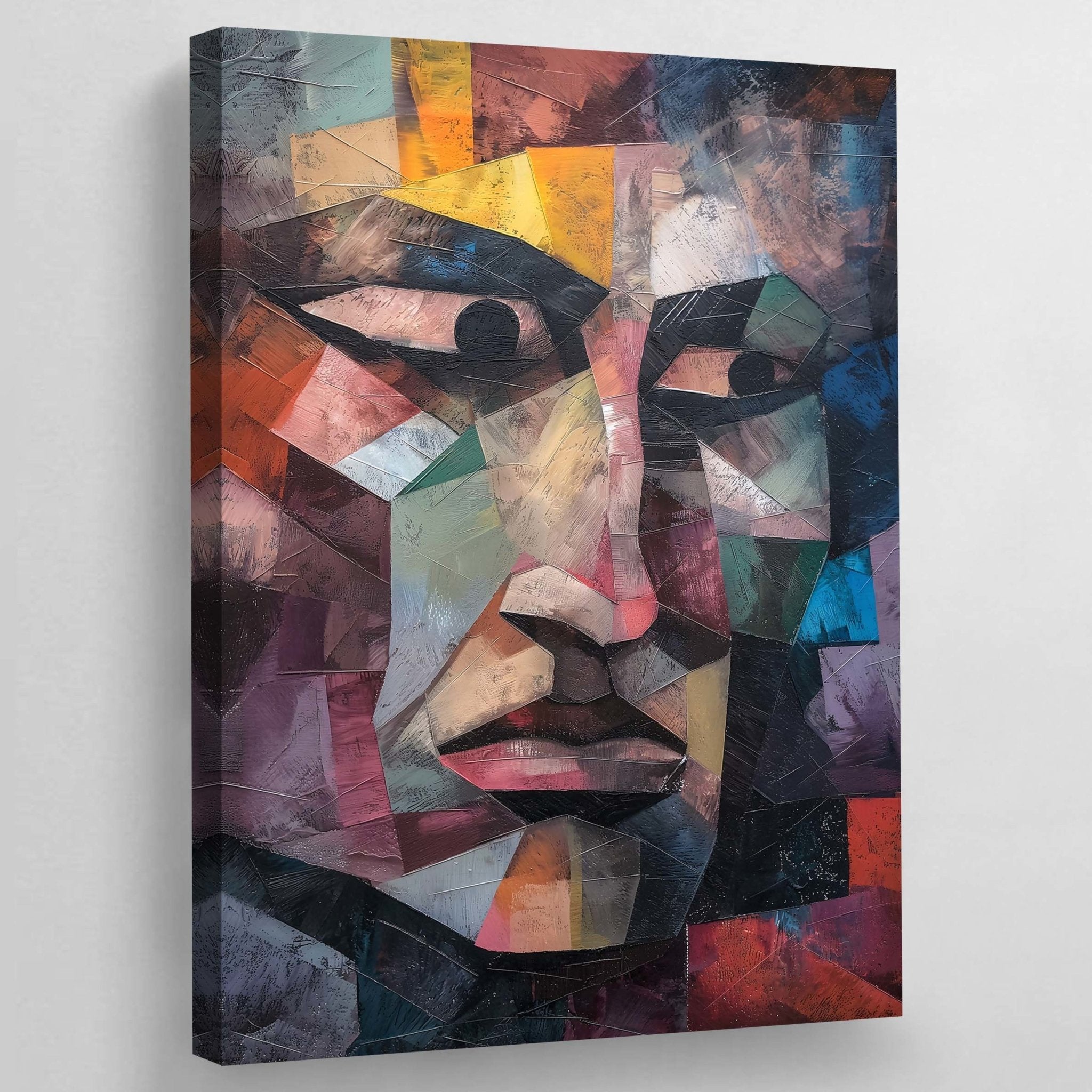 Contemporary Face Cubism Wall Art - Luxury Art Canvas