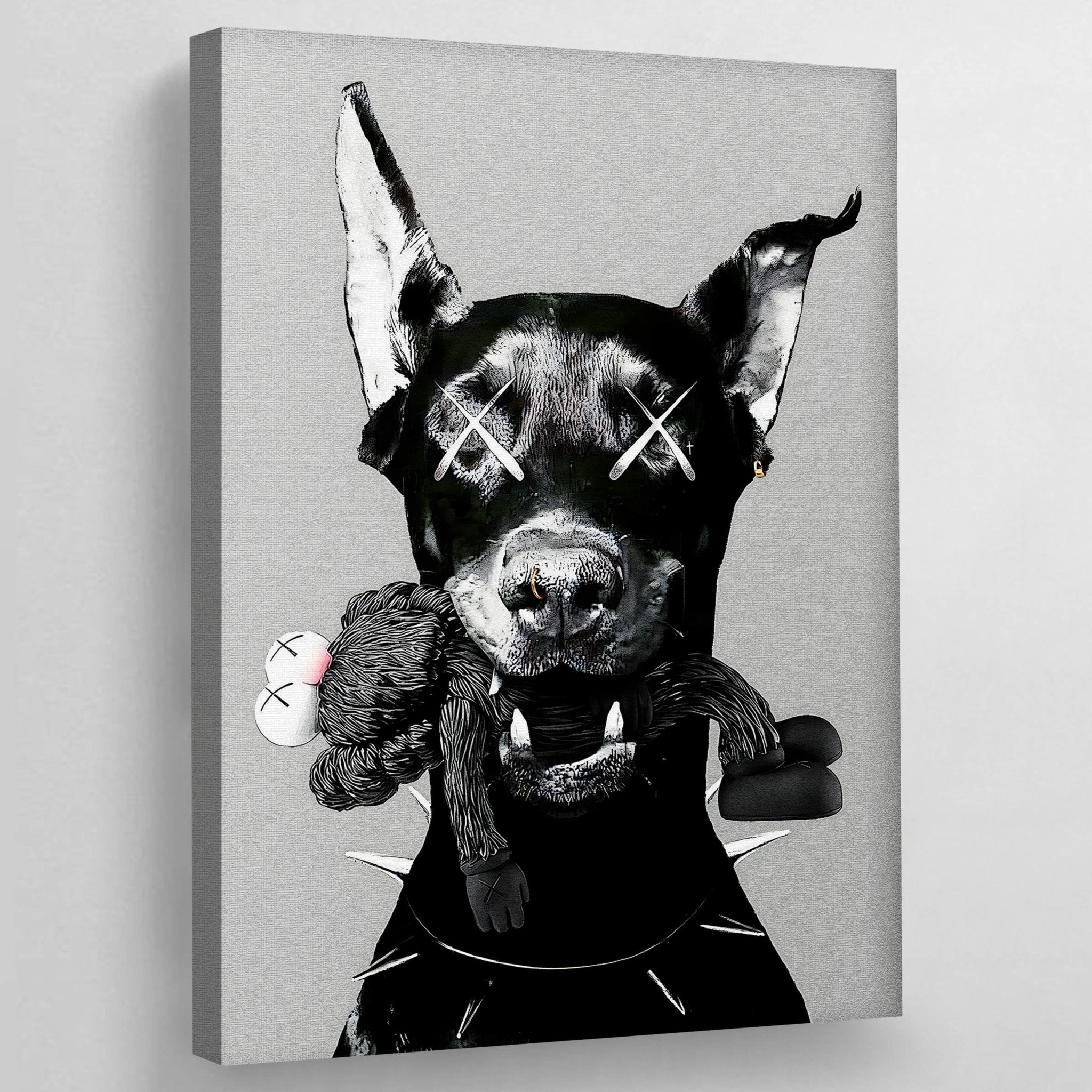 Doberman Pop Culture Wall Art - Luxury Art Canvas