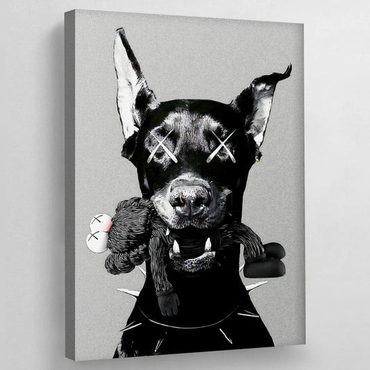Doberman Pop Culture Wall Art - Luxury Art Canvas