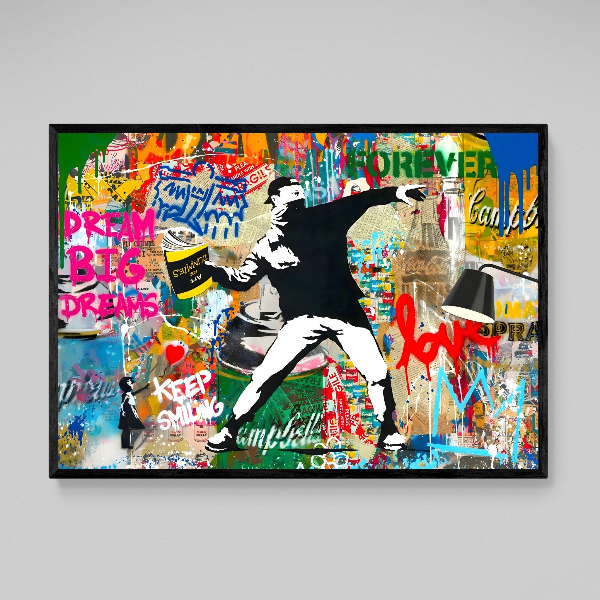 Dream Big Graffiti Wall Art - Luxury Art Canvas
