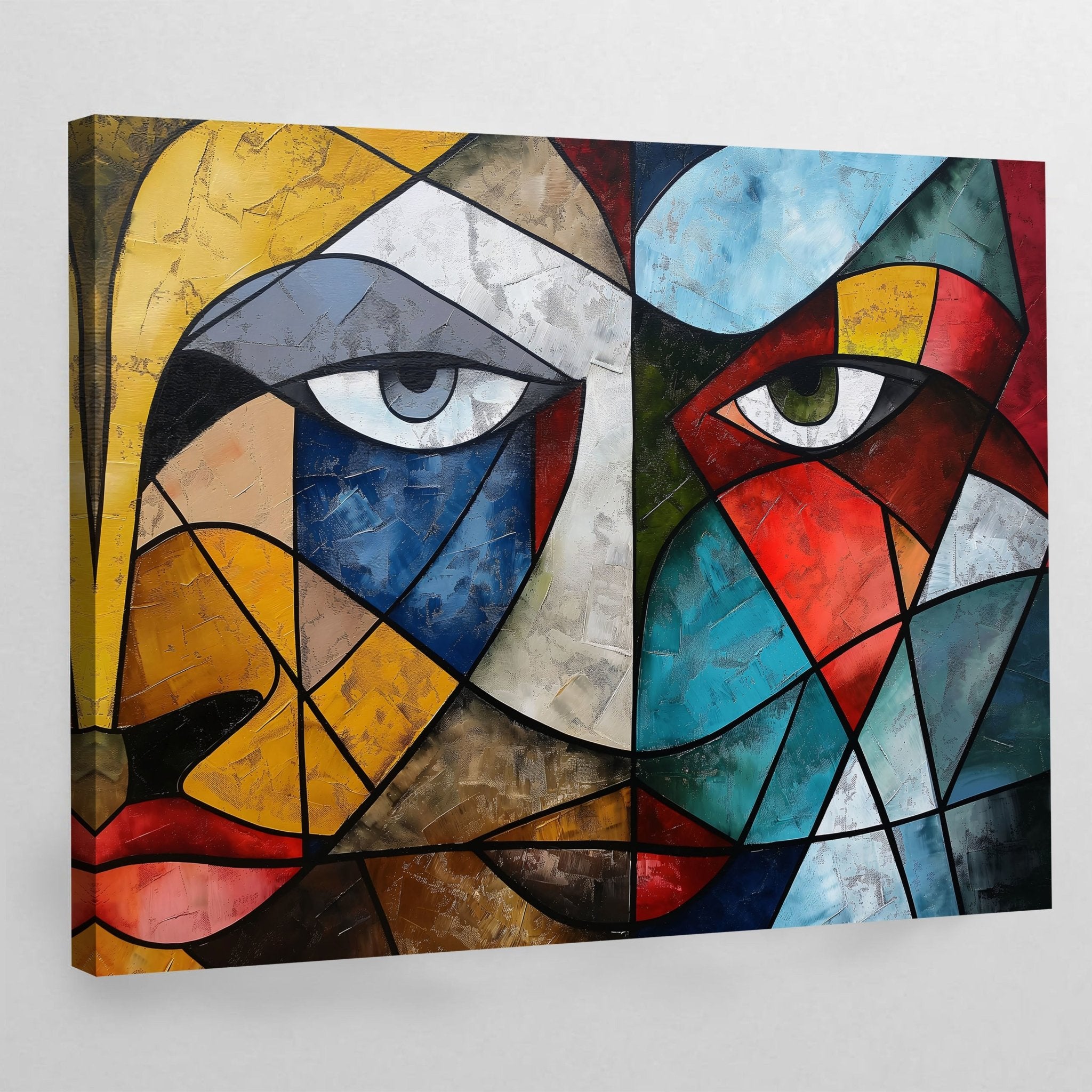 Dual Faces Cubism Wall Art - Luxury Art Canvas