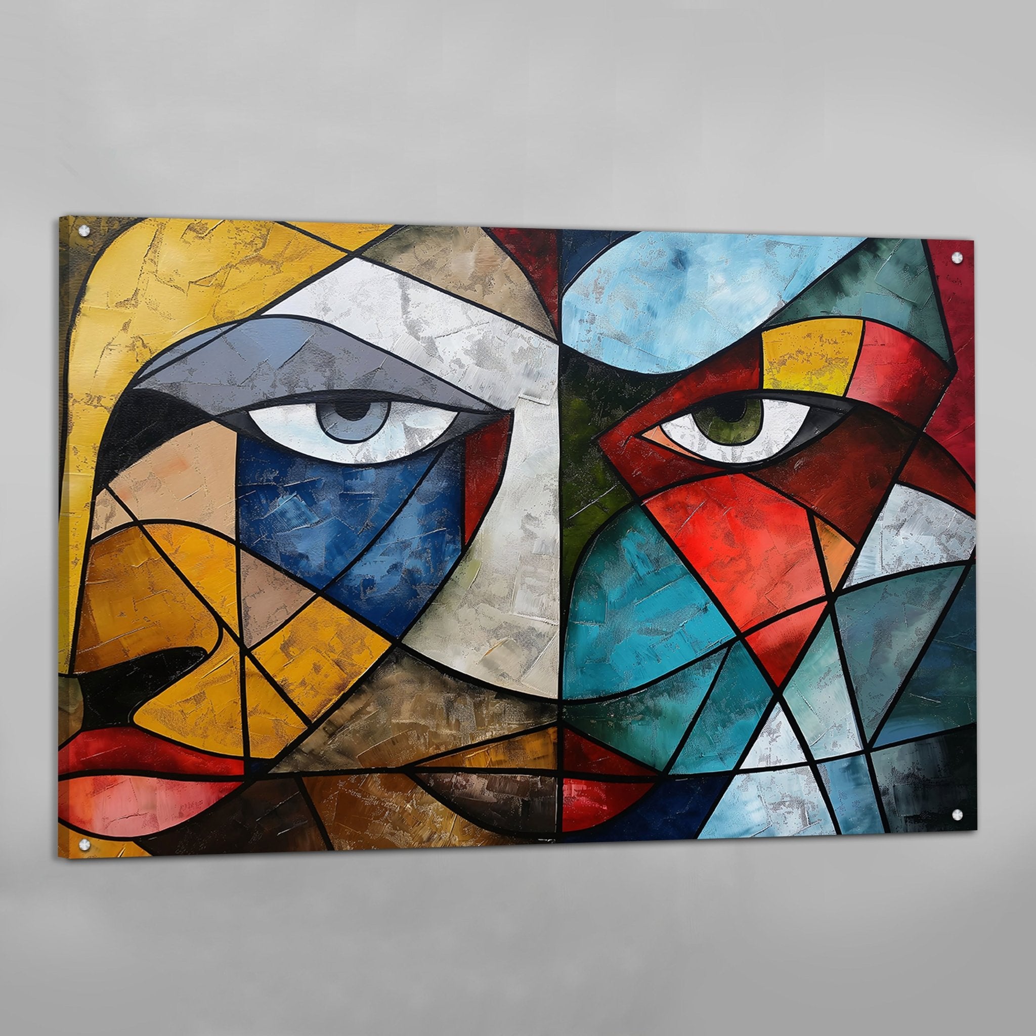 Dual Faces Cubism Wall Art - Luxury Art Canvas