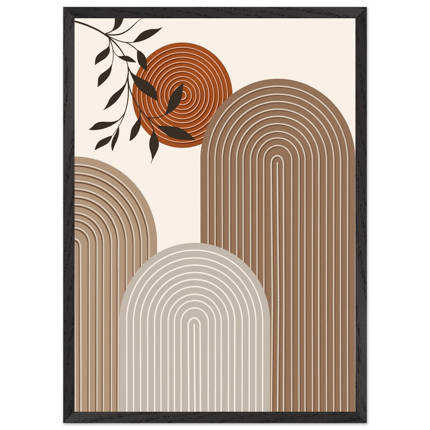 Earthy Arches Minimalist Wall Art - Luxury Art Canvas