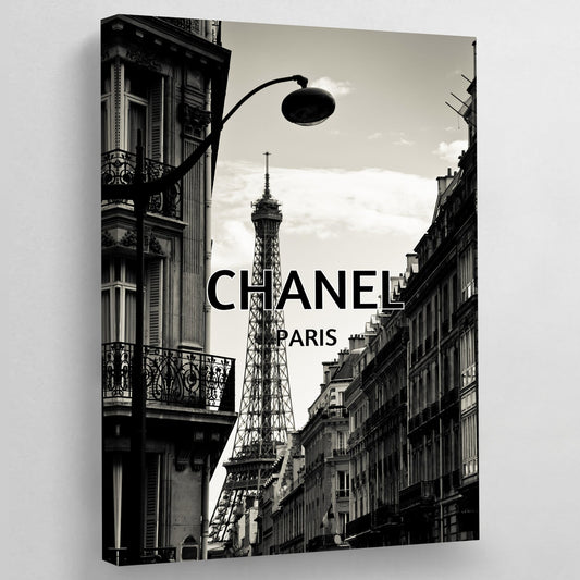 Eiffel Tower Chanel Canvas Wall Art - Luxury Art Canvas