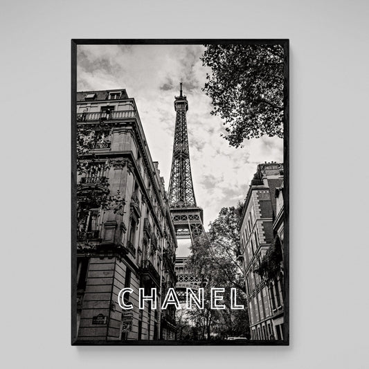 Eiffel Tower Chanel Wall Art - Luxury Art Canvas