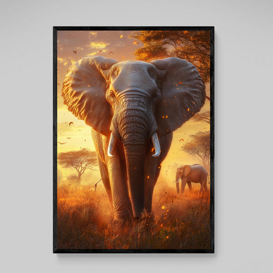Elephant Framed Wall Art - Luxury Art Canvas