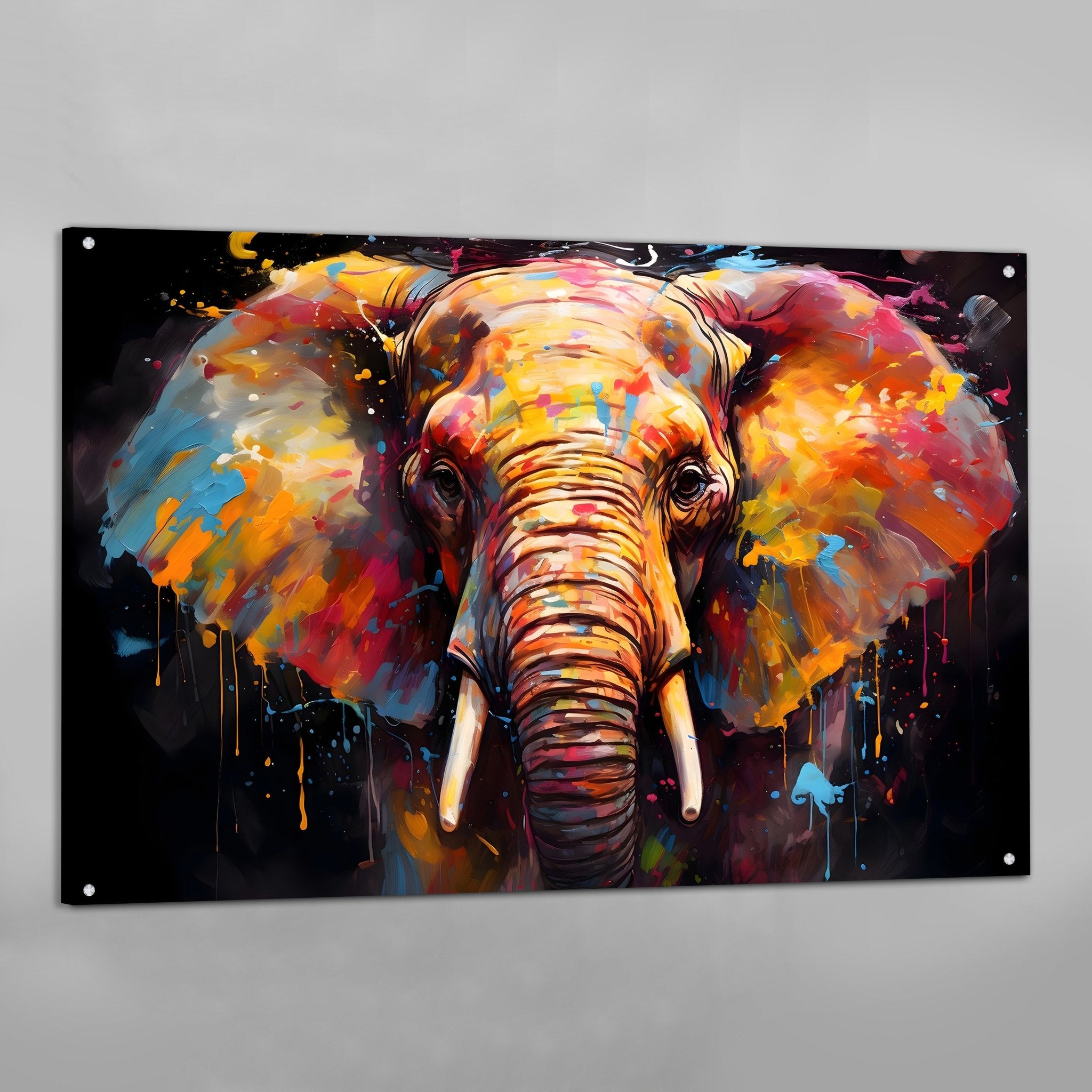 Elephant Graffiti Wall Art - Luxury Art Canvas