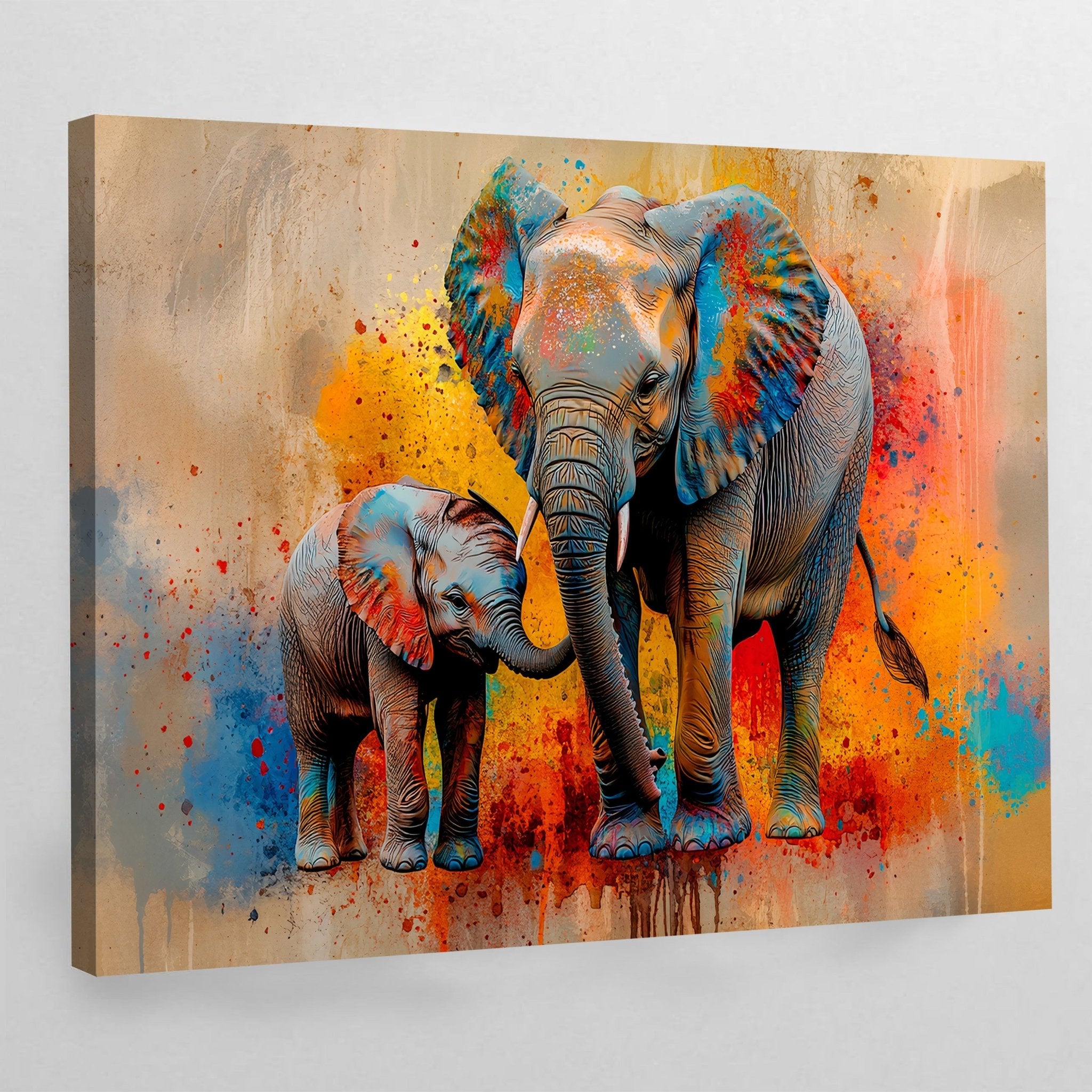 Elephant Nursery Wall Art - Luxury Art Canvas