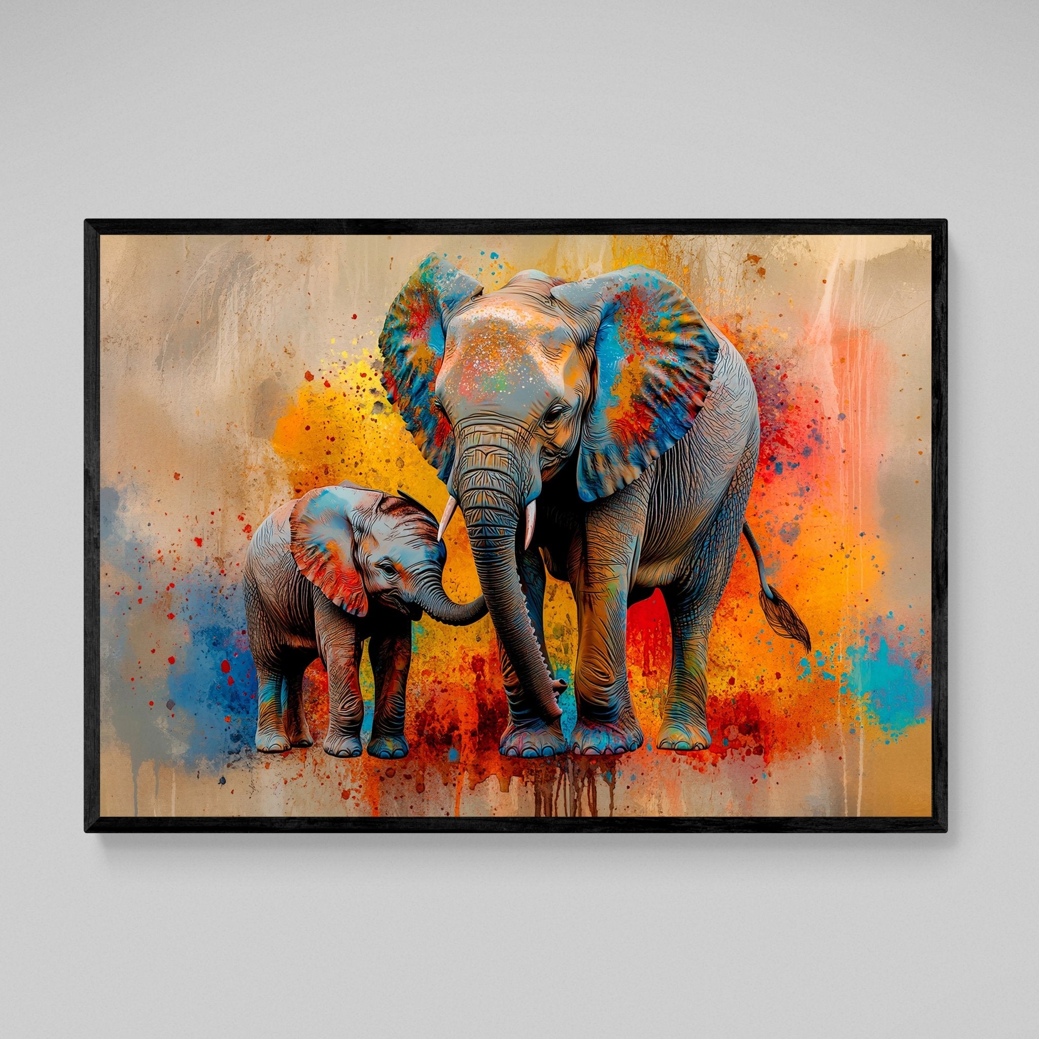 Elephant Nursery Wall Art - Luxury Art Canvas