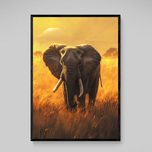 Elephant Wall Art - Luxury Art Canvas