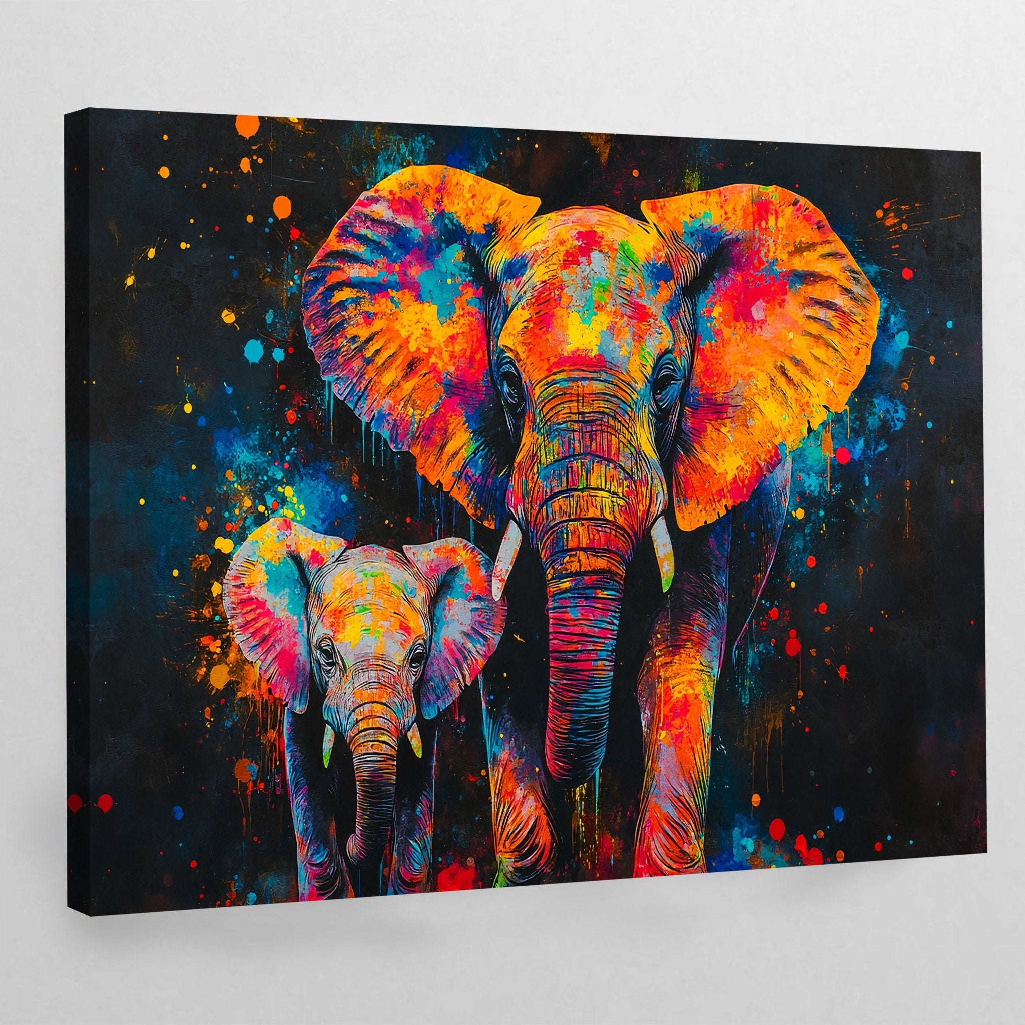 Elephants Wall Art - Luxury Art Canvas