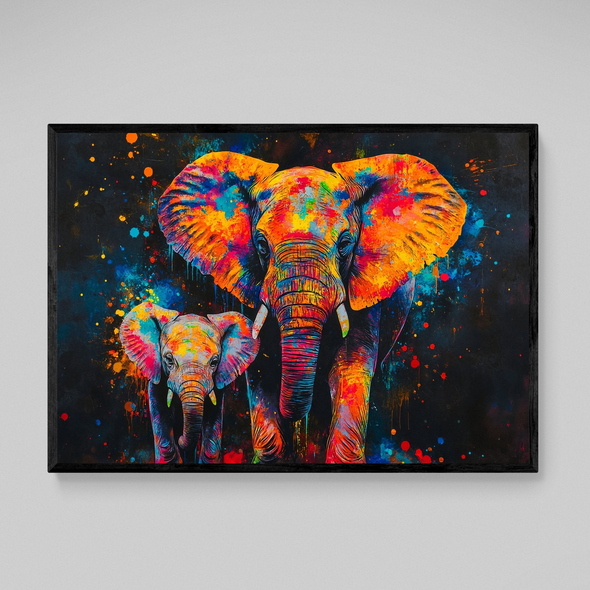 Elephants Wall Art - Luxury Art Canvas