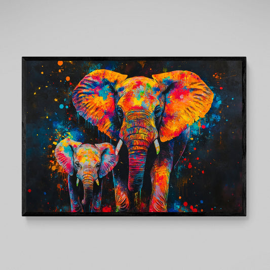 Elephants Wall Art - Luxury Art Canvas