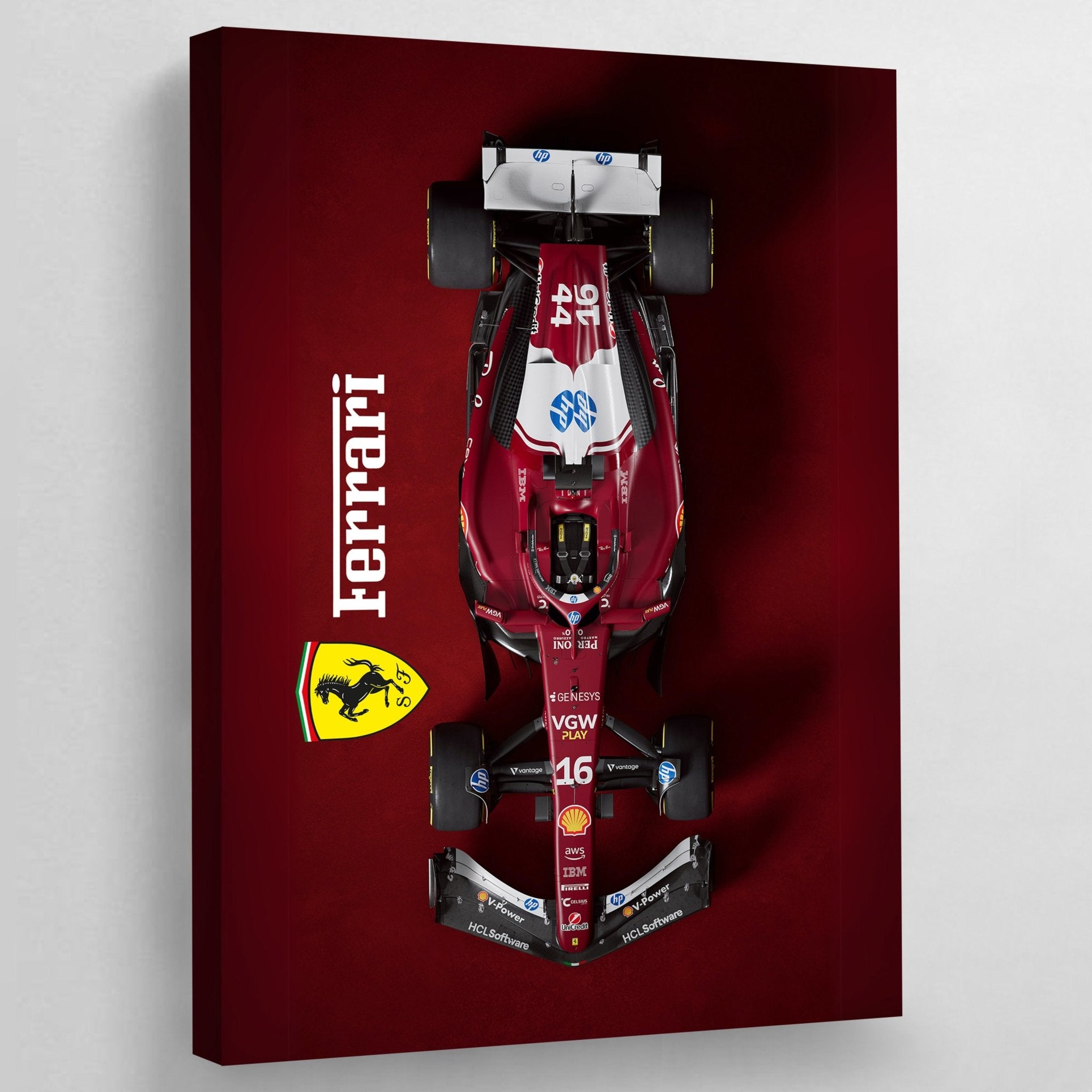 F1 Red Car Canvas - Luxury Art Canvas