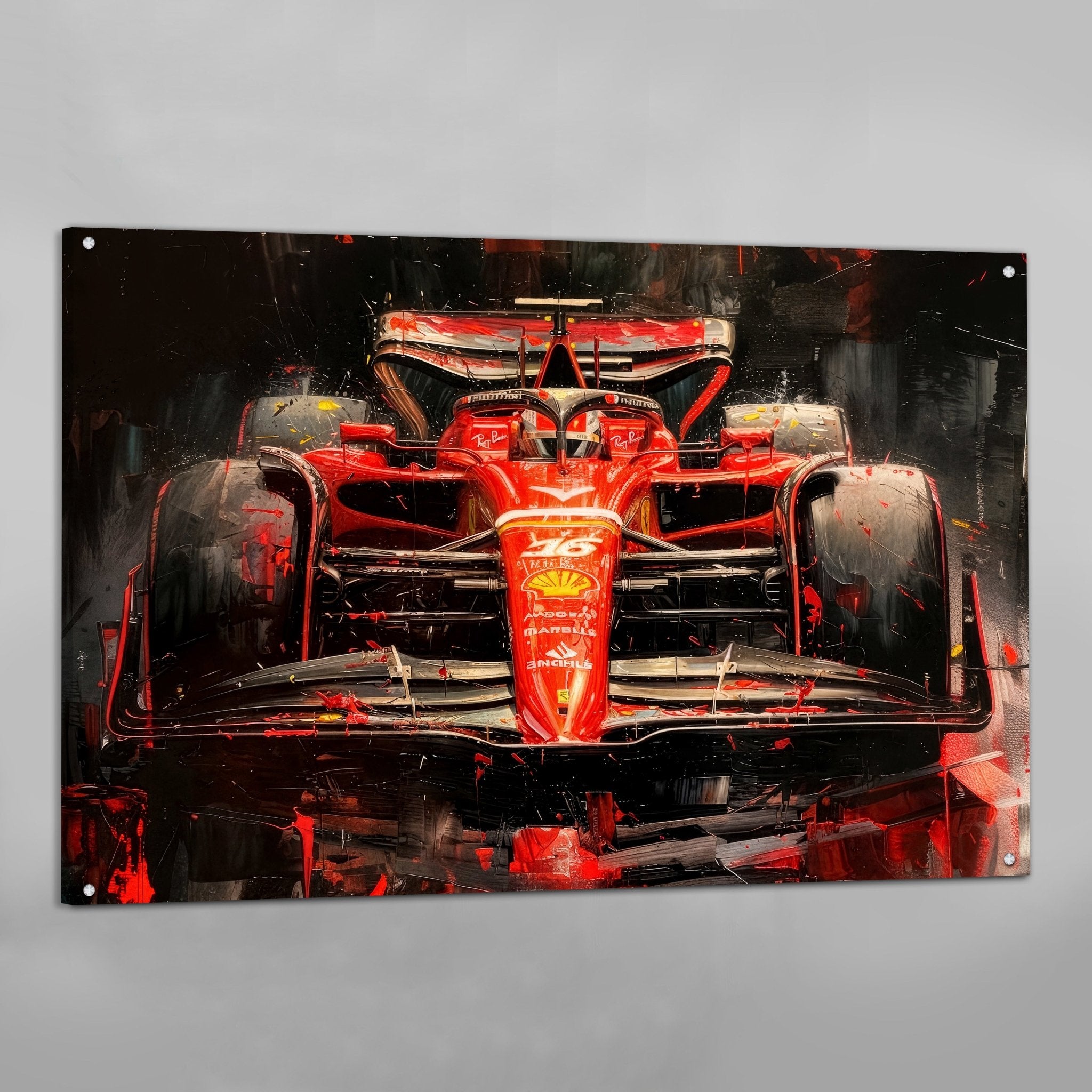 F1 Ferrari Wall Art - Luxury Art Canvas