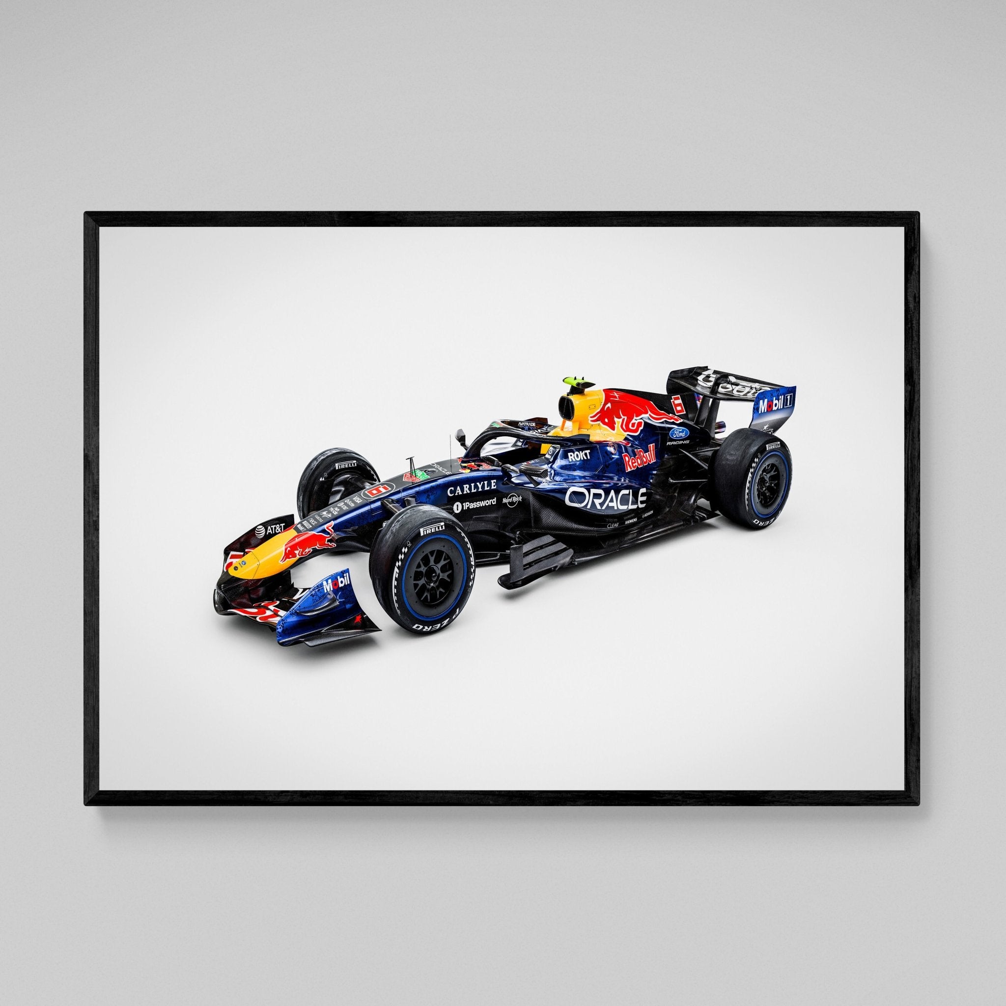 F1 Navy Blue Car Wall Art - Luxury Art Canvas