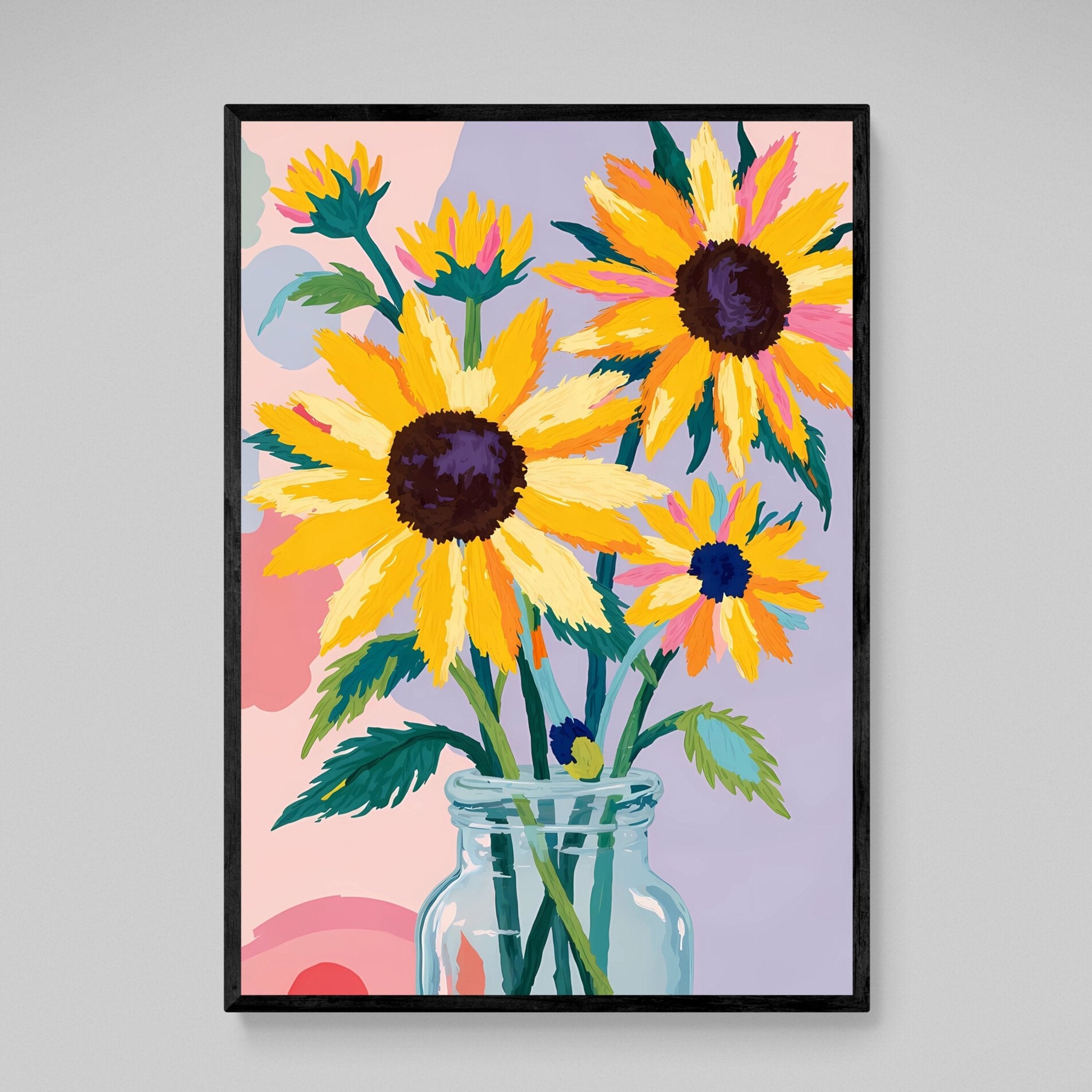 Flowers Abstract Canvas Art - Luxury Art Canvas