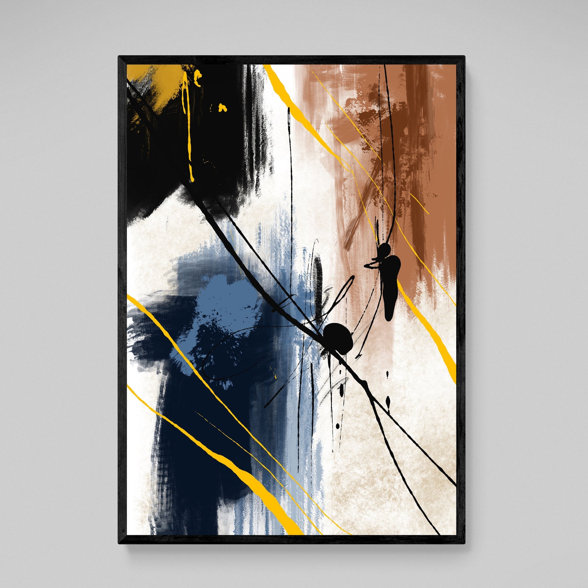 Framed Abstract Wall Art - Luxury Art Canvas