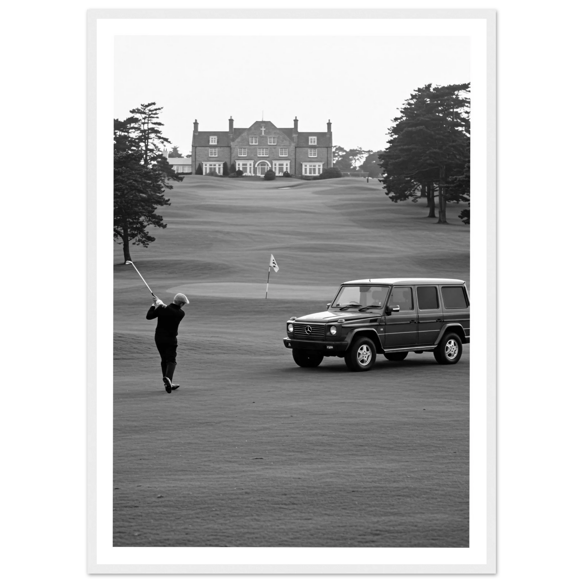 Golf Black and White Photography Wall Art - Luxury Art Canvas