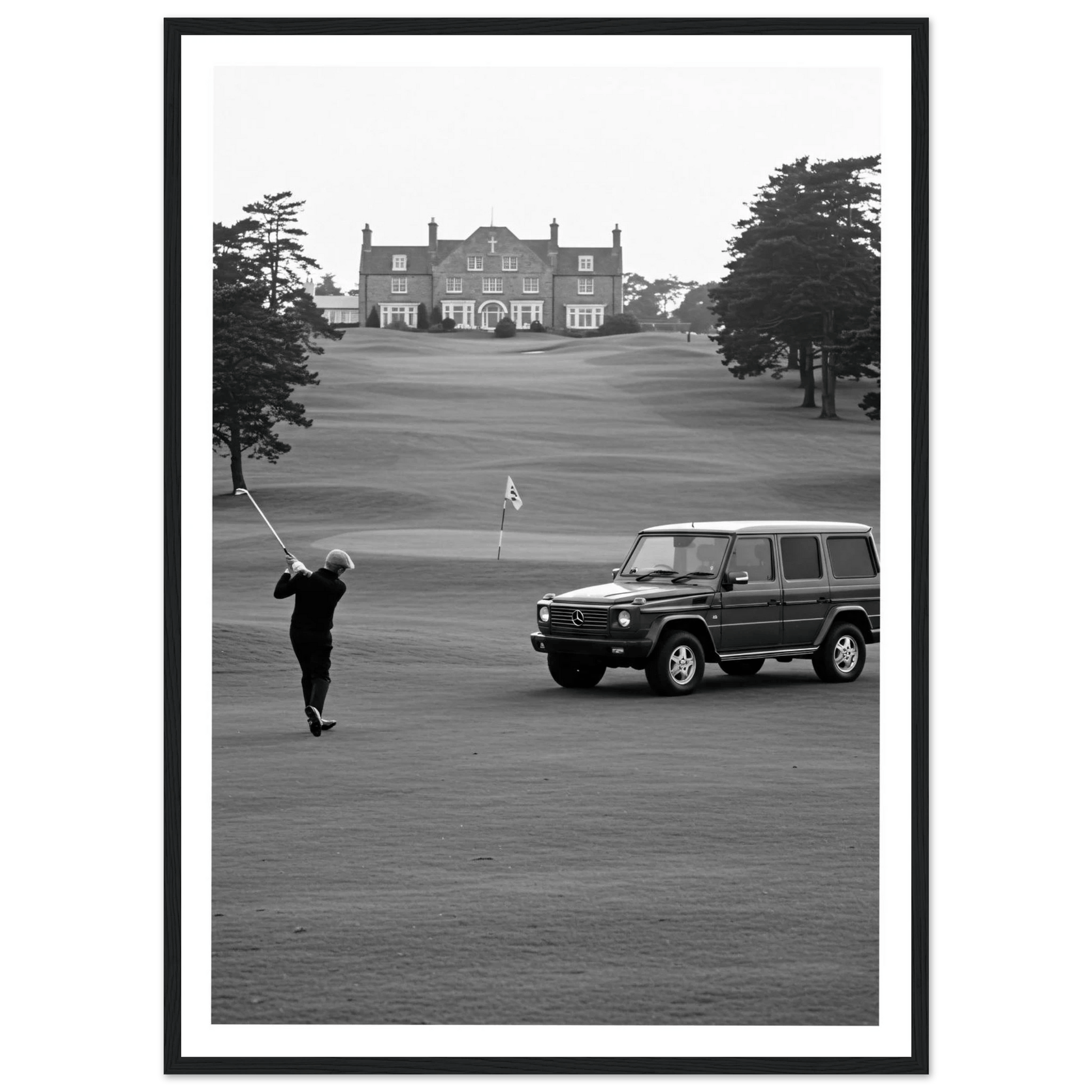 Golf Black and White Photography Wall Art - Luxury Art Canvas