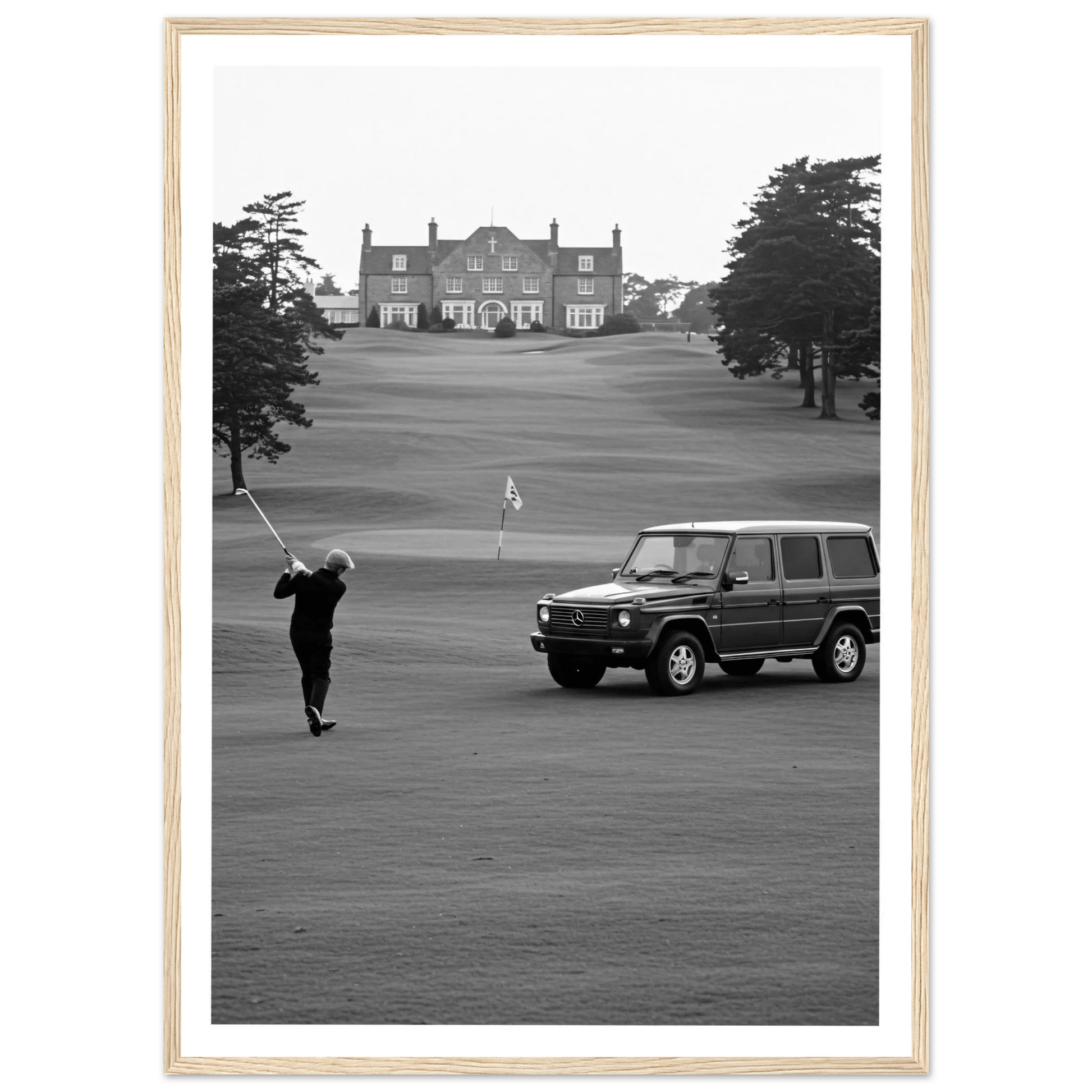 Golf Black and White Photography Wall Art - Luxury Art Canvas