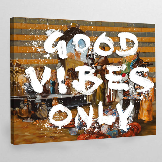 Good Vibes Only Canvas Wall Art - Luxury Art Canvas