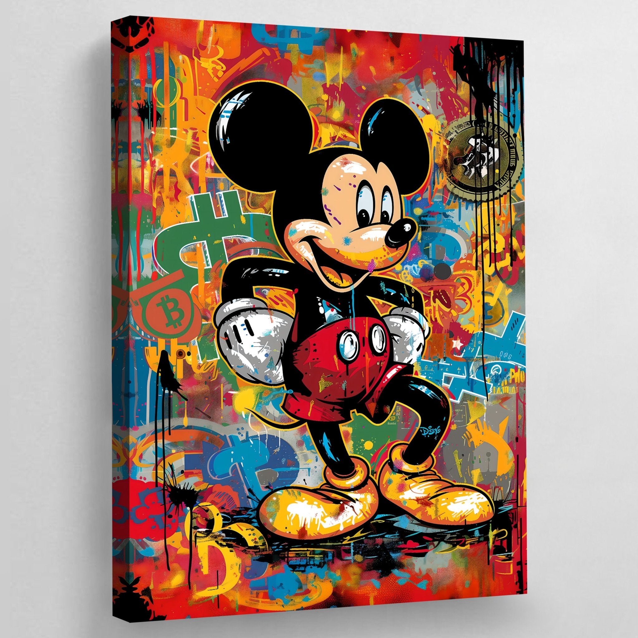 Graffiti Bitcoin Wall Art - Luxury Art Canvas