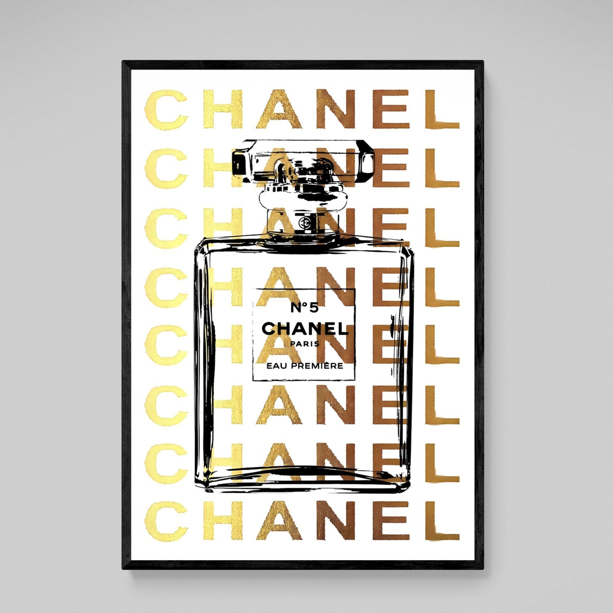 Graffiti Chanel Perfume Wall Art - Luxury Art Canvas