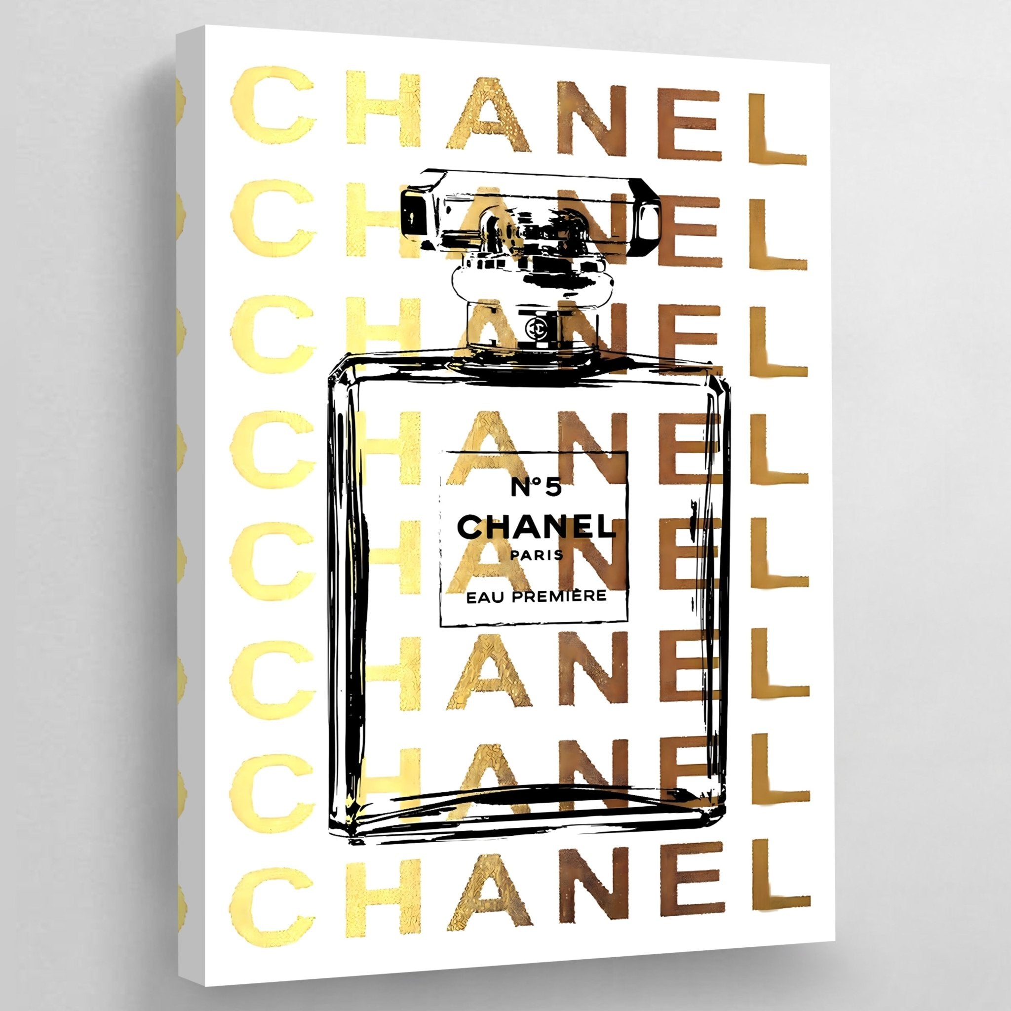 Graffiti Chanel Perfume Wall Art - Luxury Art Canvas