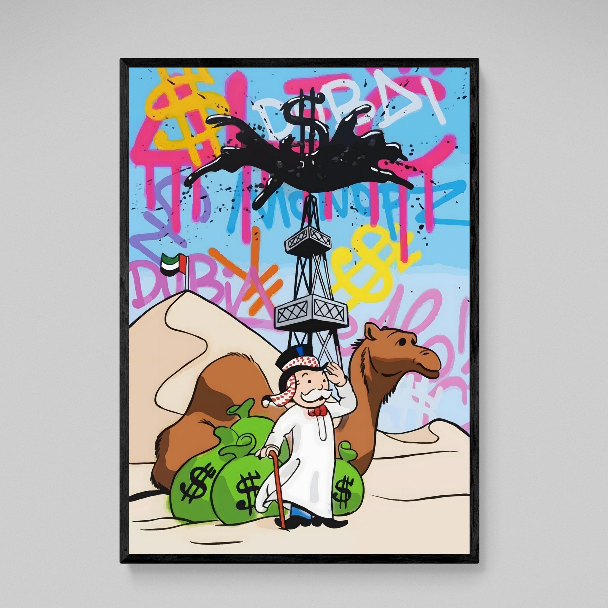 Graffiti Dubai Wall Art - Luxury Art Canvas