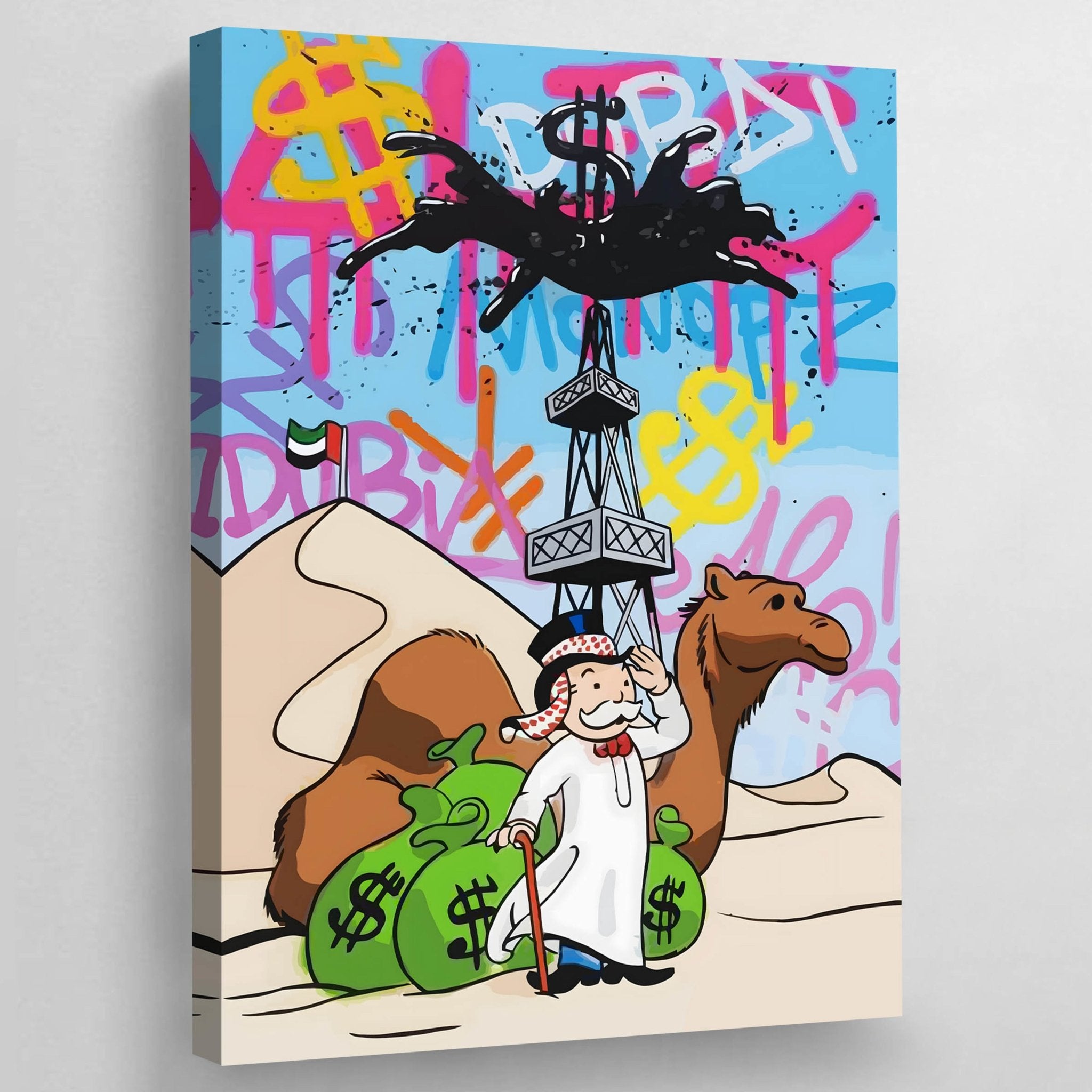 Graffiti Dubai Wall Art - Luxury Art Canvas