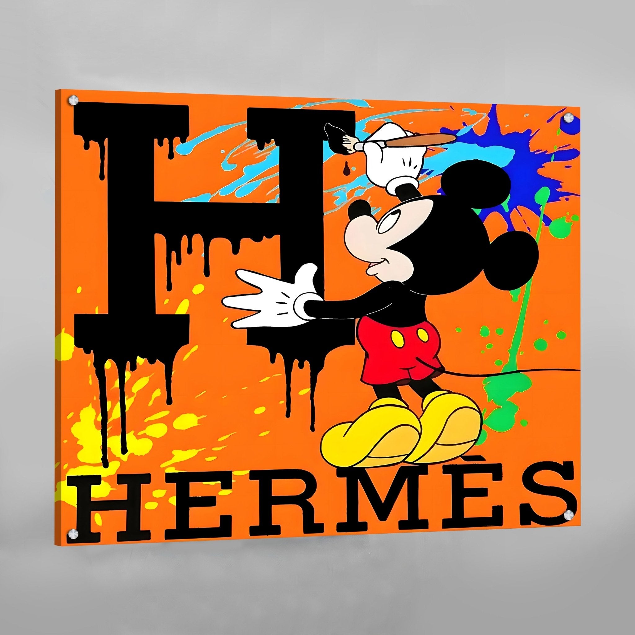 Graffiti Hermes Wall Art - Luxury Art Canvas