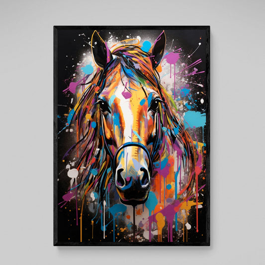 Graffiti Horse Canvas Wall Art - Luxury Art Canvas