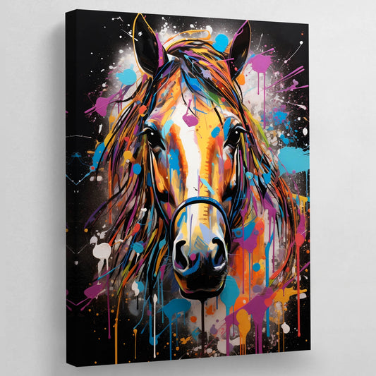Graffiti Horse Canvas Wall Art - Luxury Art Canvas