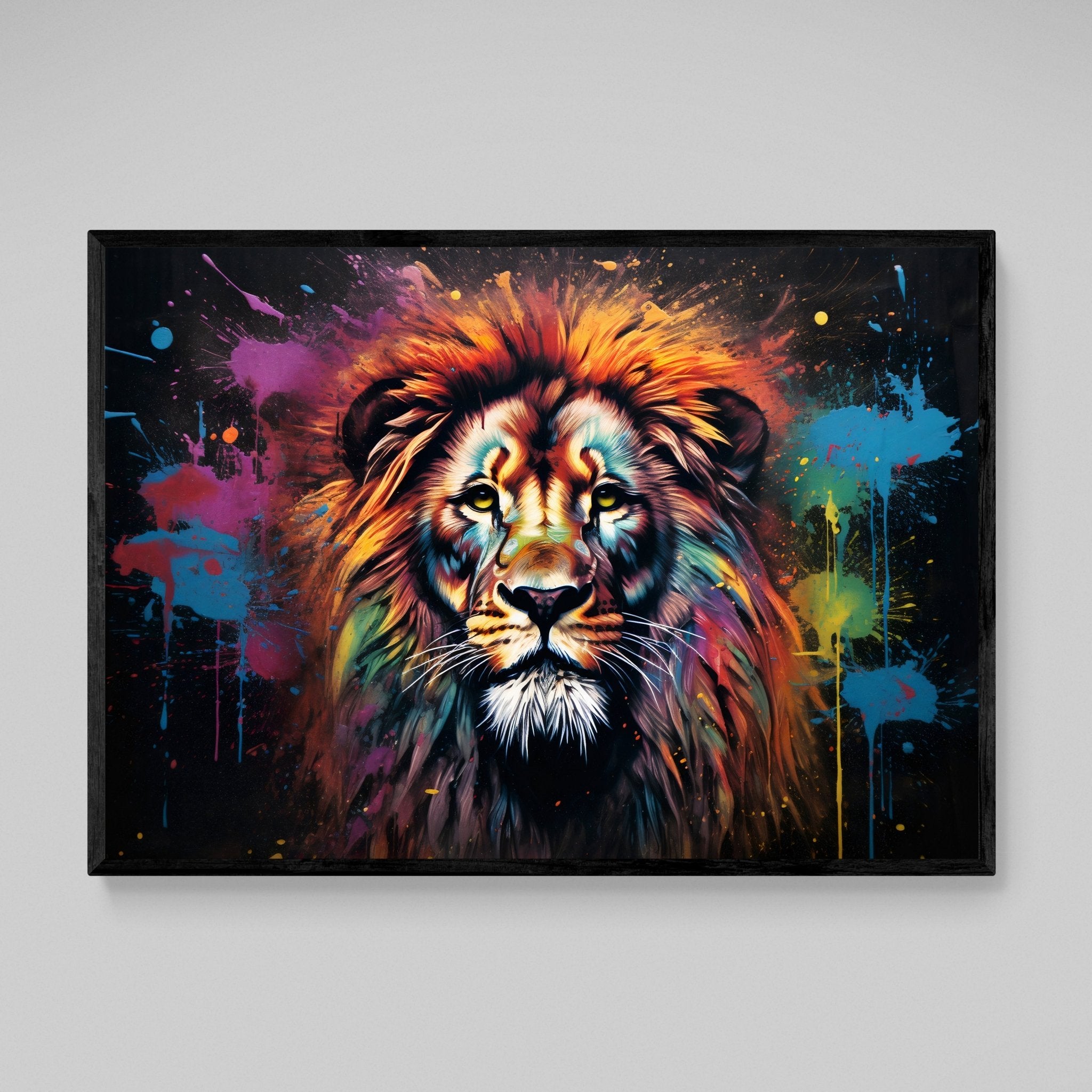 Graffiti Lion Canvas Wall Art - Luxury Art Canvas