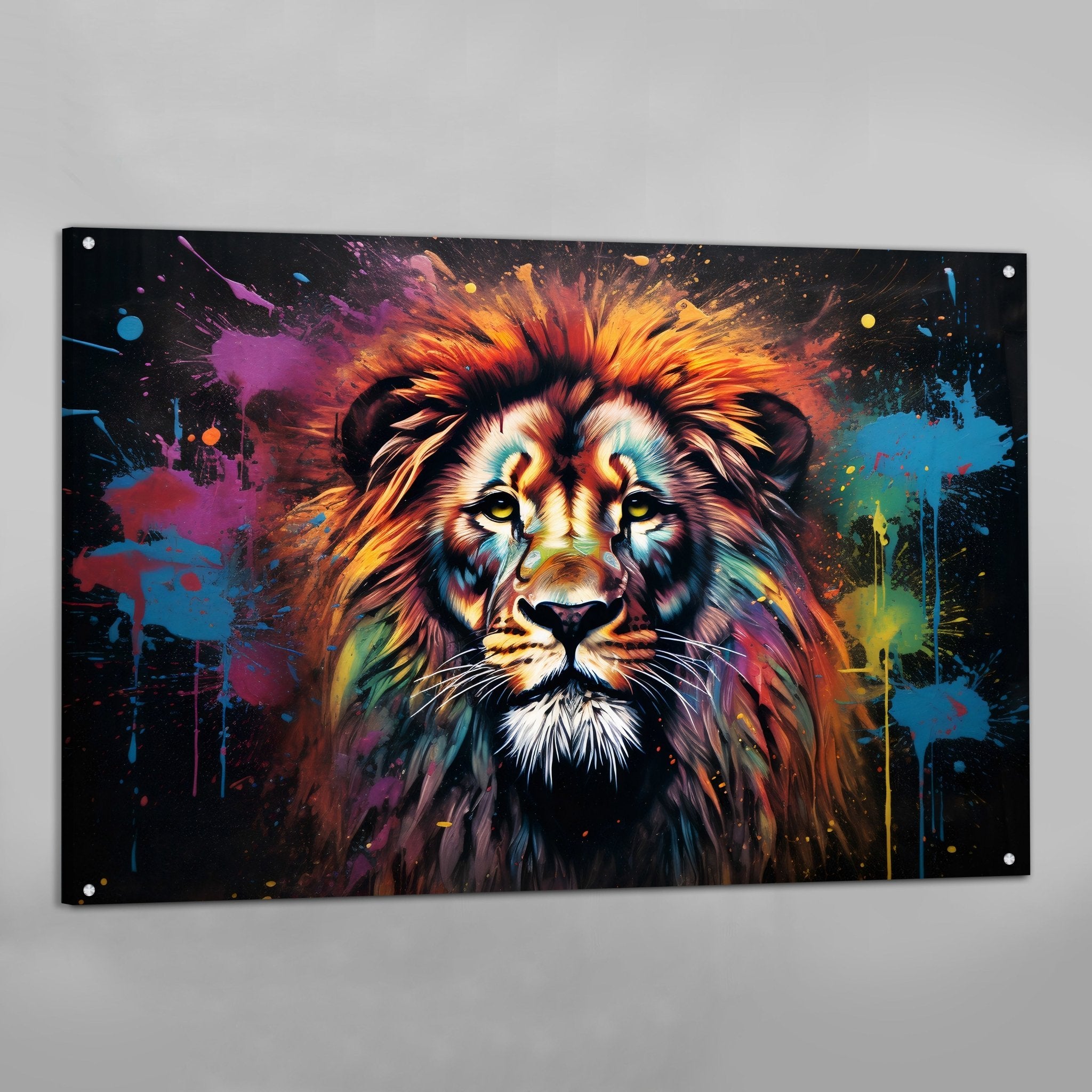 Graffiti Lion Canvas Wall Art - Luxury Art Canvas