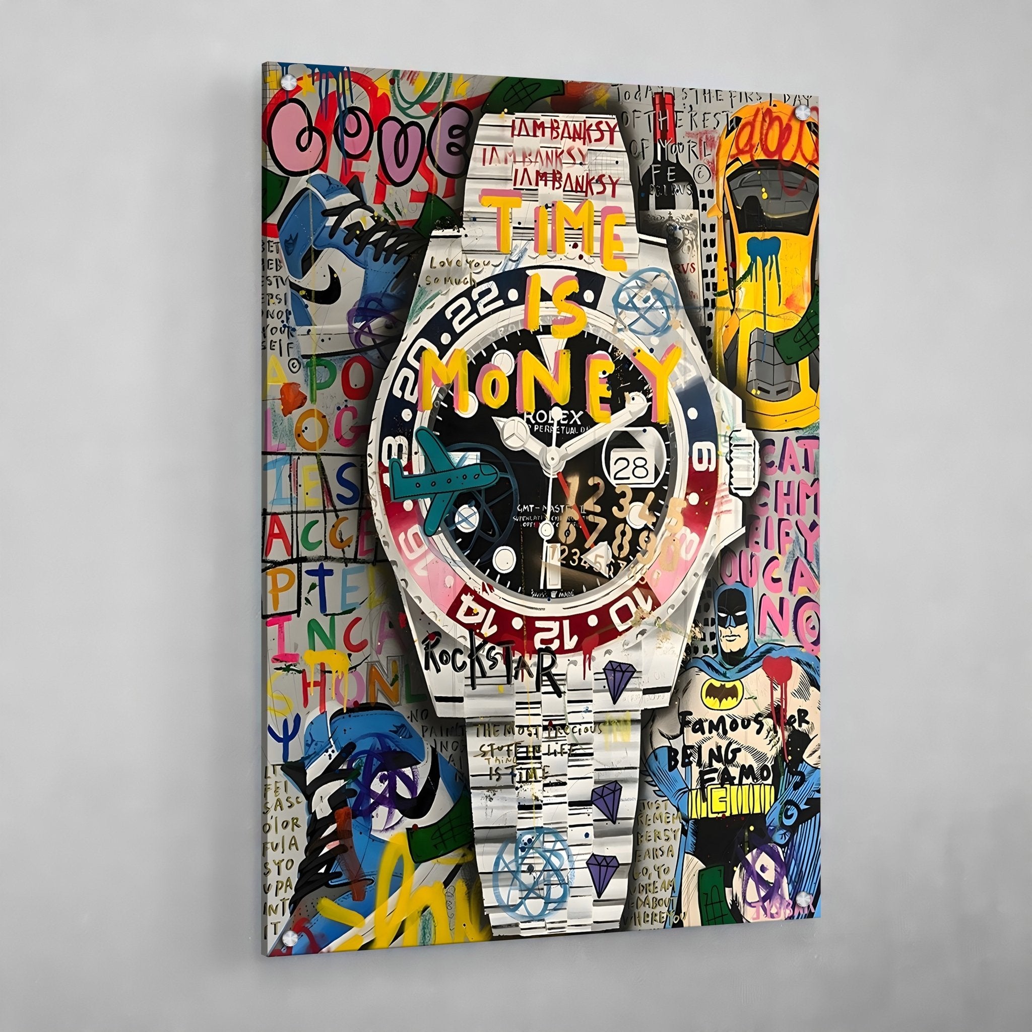 Graffiti Rolex Wall Art - Luxury Art Canvas