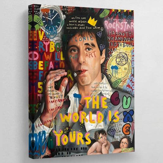 Graffiti Scarface Wall Art - Luxury Art Canvas