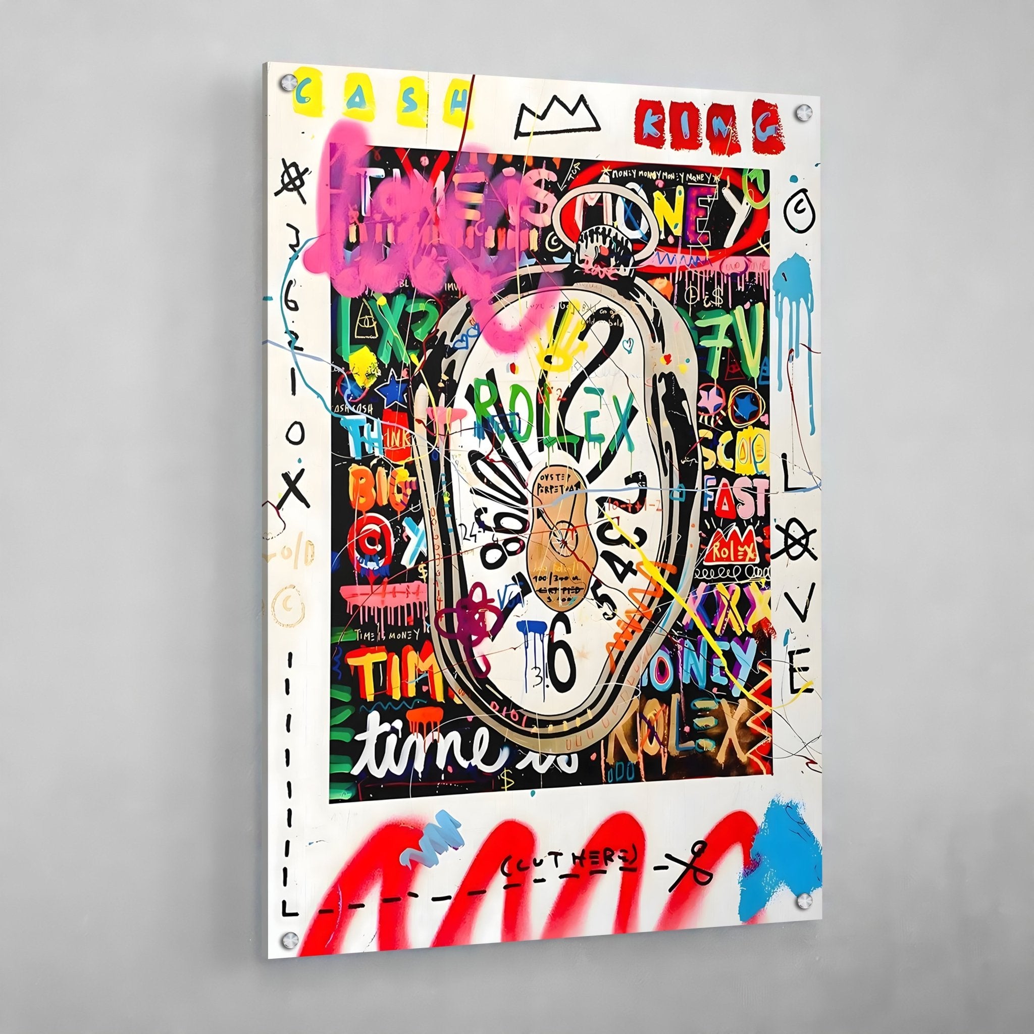 Graffiti Vintage Rolex Wall Art - Luxury Art Canvas