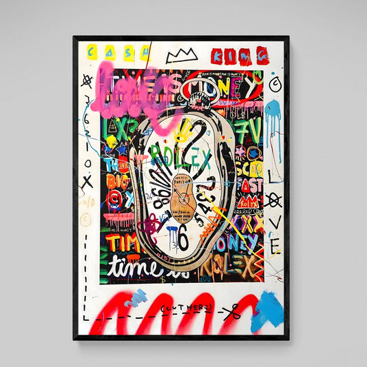 Graffiti Vintage Rolex Wall Art - Luxury Art Canvas