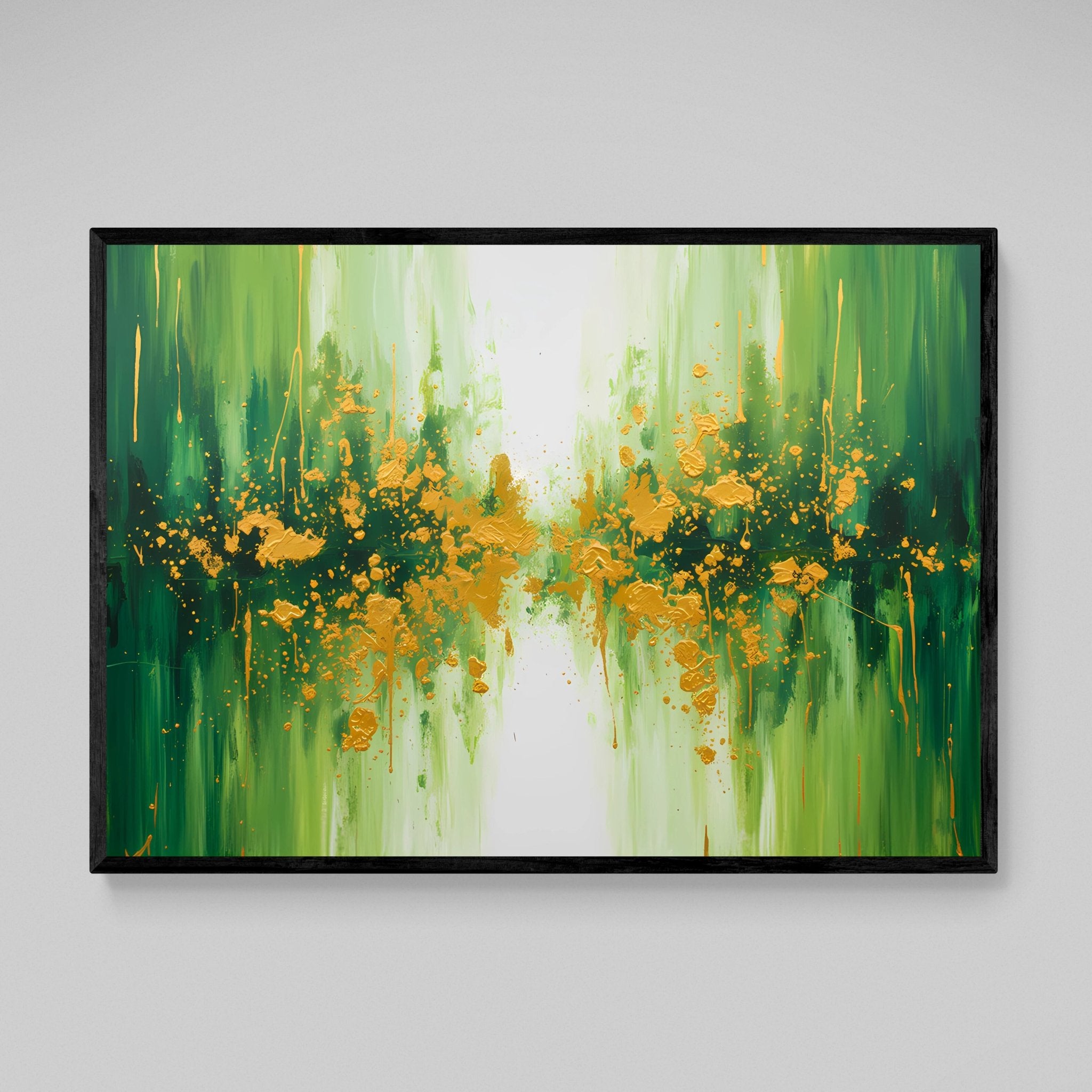 Green Abstract Canvas - Luxury Art Canvas