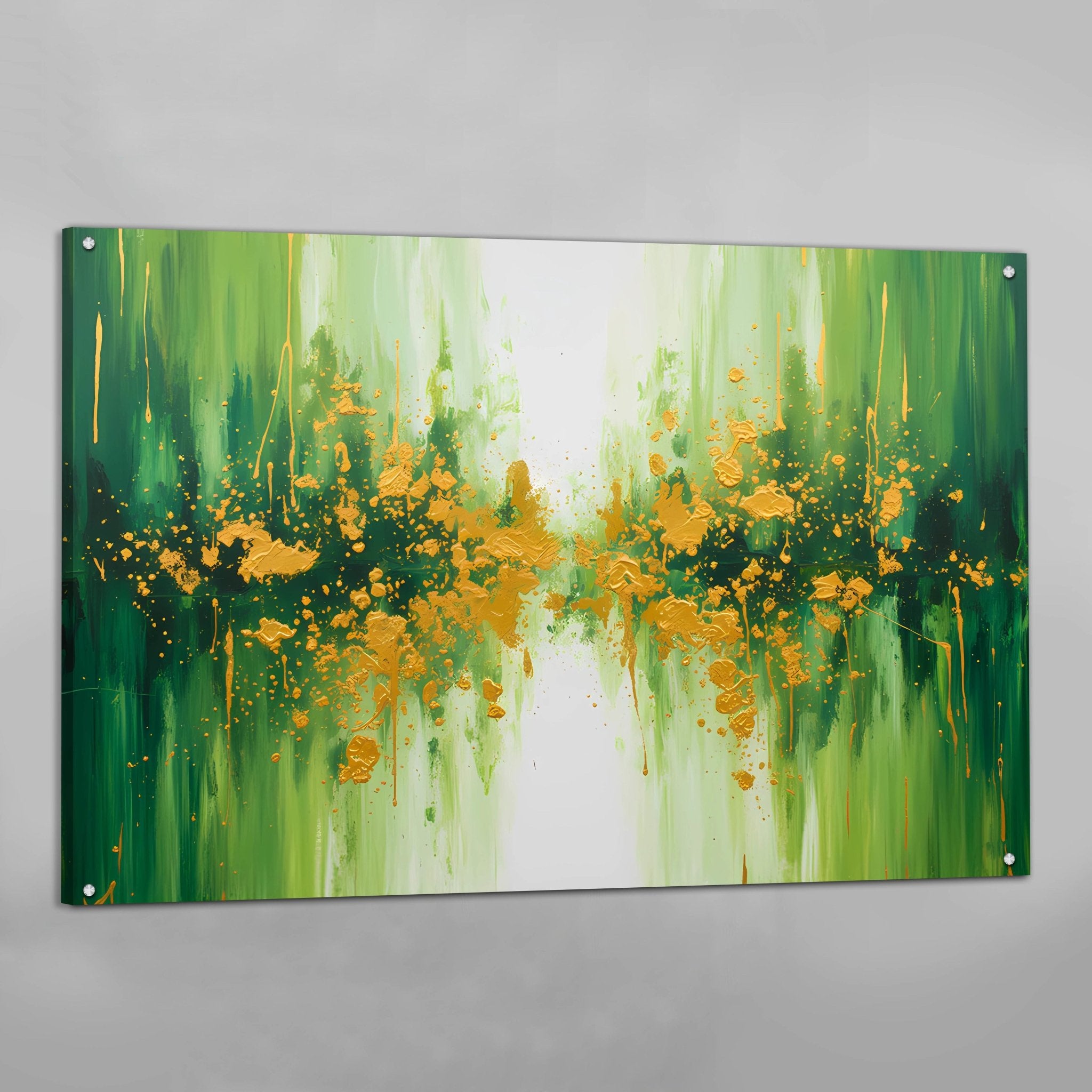 Green Abstract Canvas - Luxury Art Canvas