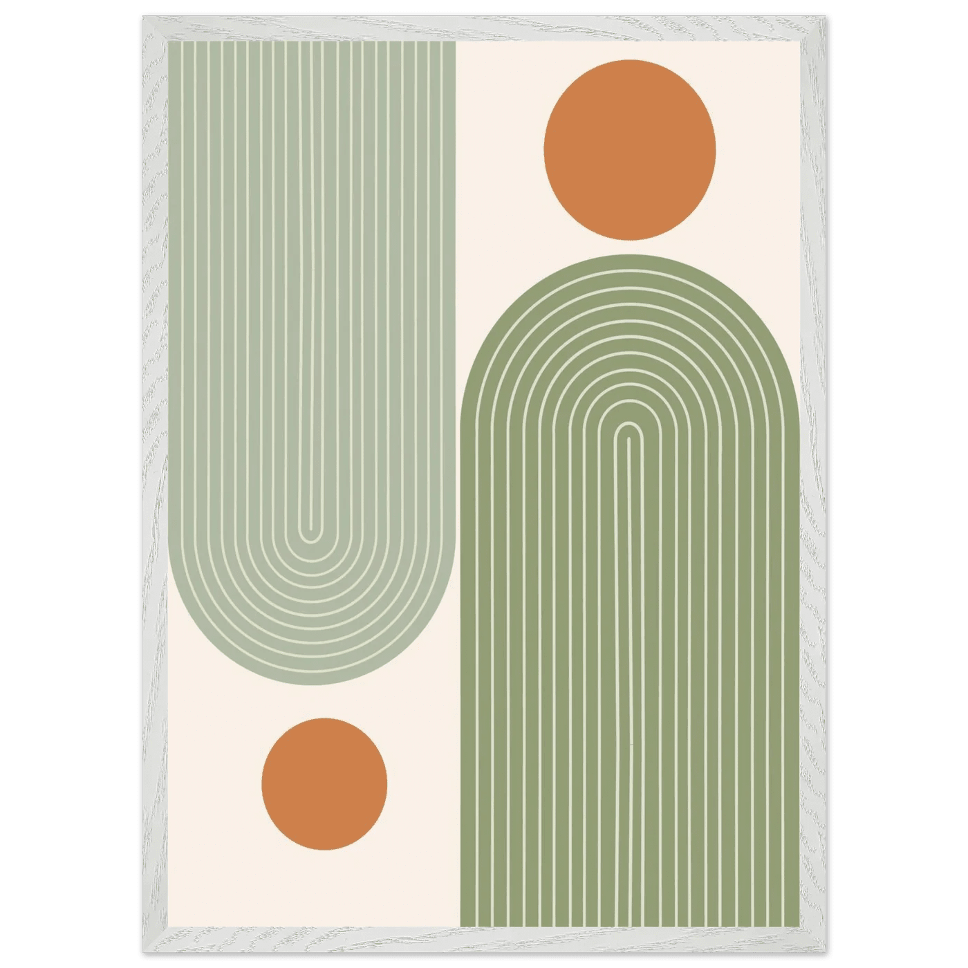 Green Arches Minimalist Wall Art - Luxury Art Canvas