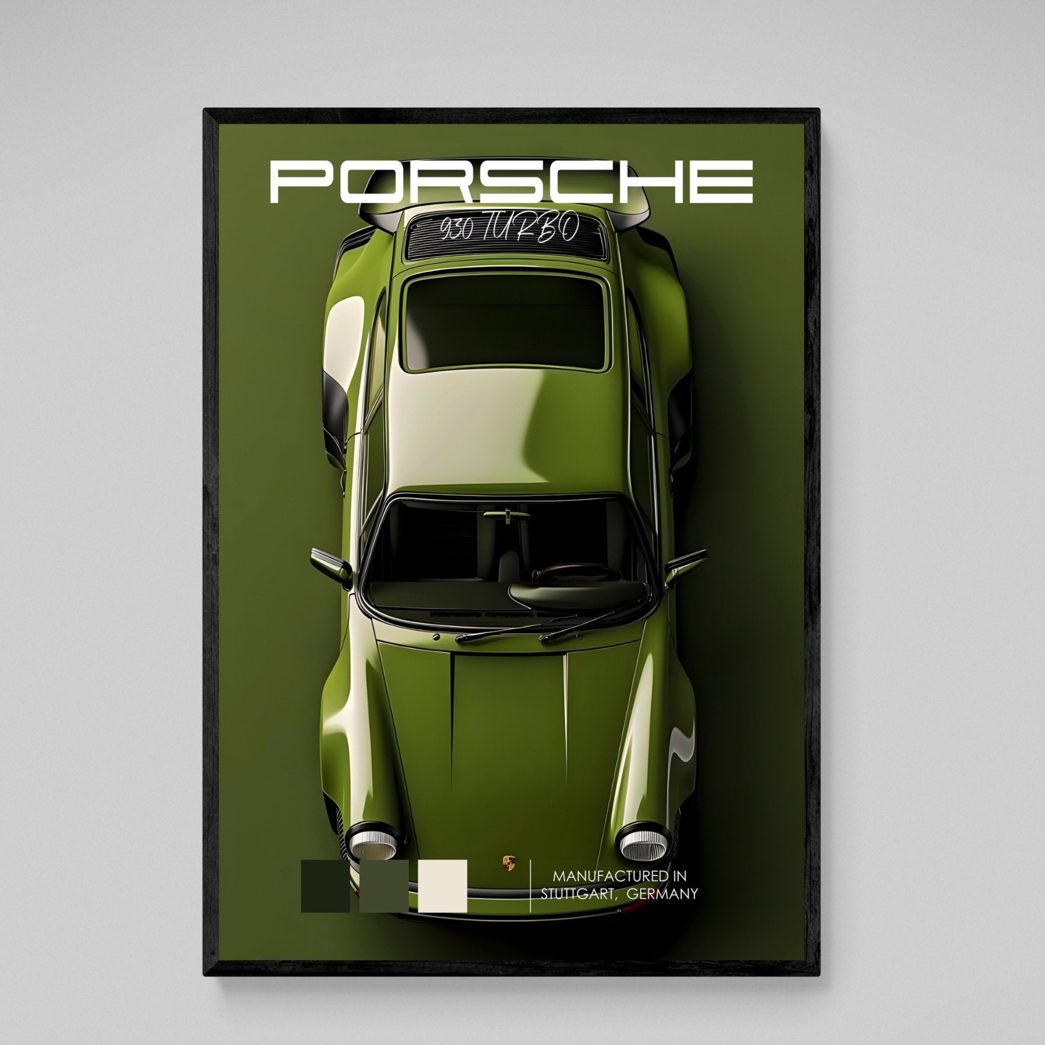 Green Porsche Wall Art - Luxury Art Canvas
