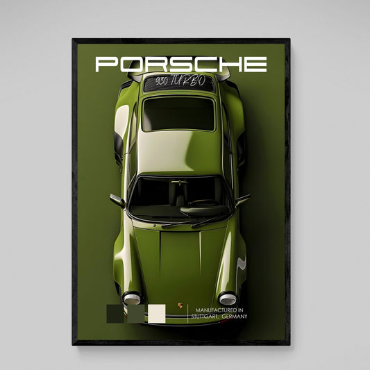 Green Porsche Wall Art - Luxury Art Canvas